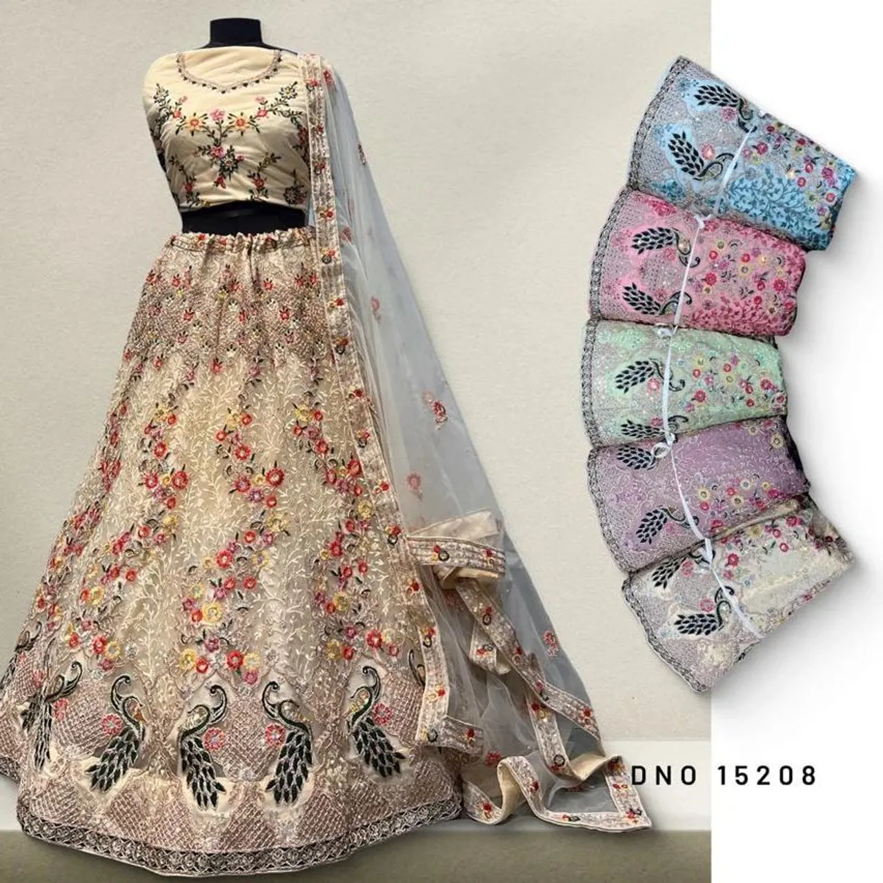 #lehenga #lehengacollection #lehengadesign #weddinglehenga #receptionlehenga #engagementlehenga #girlish #bridesmaidlehenga #creamlehanga #floral&peacockembroidedlehenga