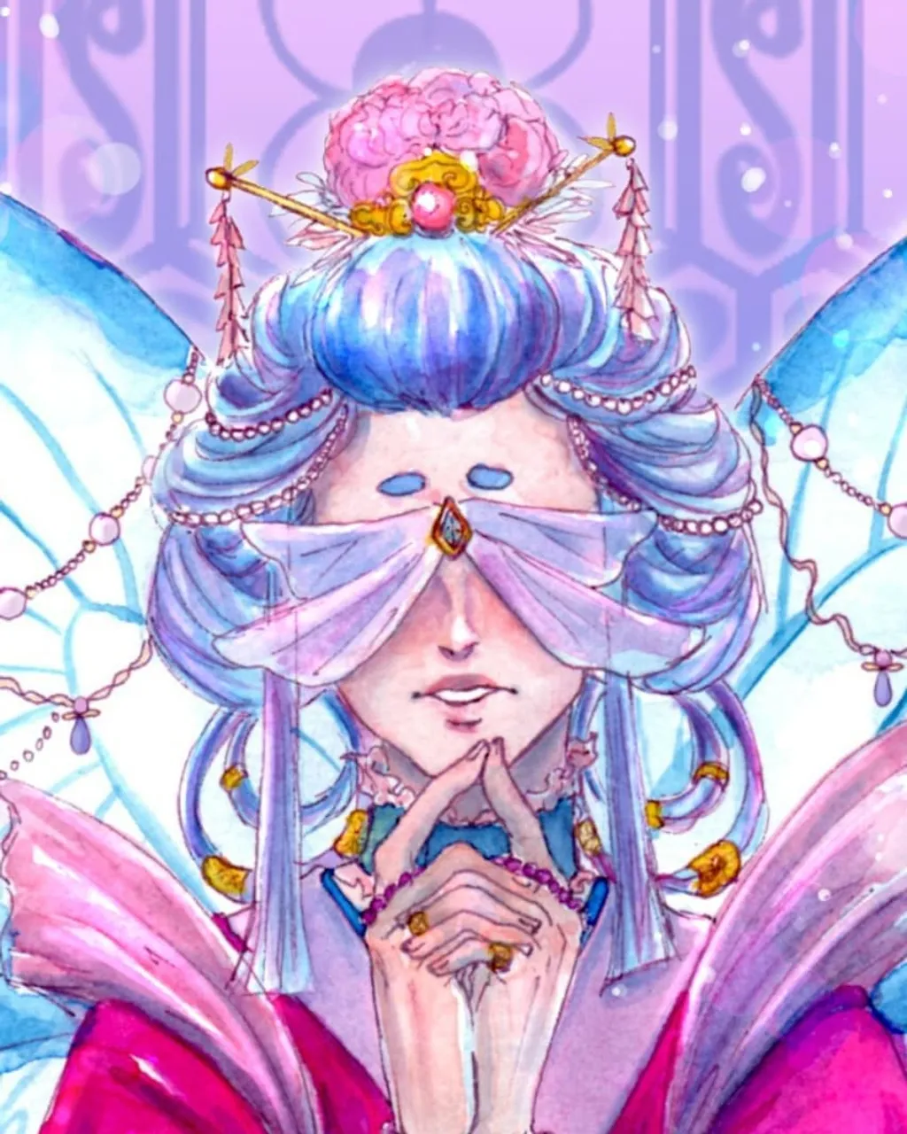 [Psyche]
I redesigned my idea and now it matches my Amor design better. I'll probably work on it a bit more though .w.

I'm going to be more active again! During the last days I've been out of town and on a convention. I'm heading back home and just want to embrace my bunnies and my gf again D:
It has been a lot of fun and I will doing more conventions from now on *×* #meiran_illustration #watercolor #aquarell #illustration #illustrator #zeichnung #deutscheillustratoren #deutschezeichner #germanmangaka #mangaart #deutschemangaka #semirealism #zeichner #イラスト #イラストレーター #水画