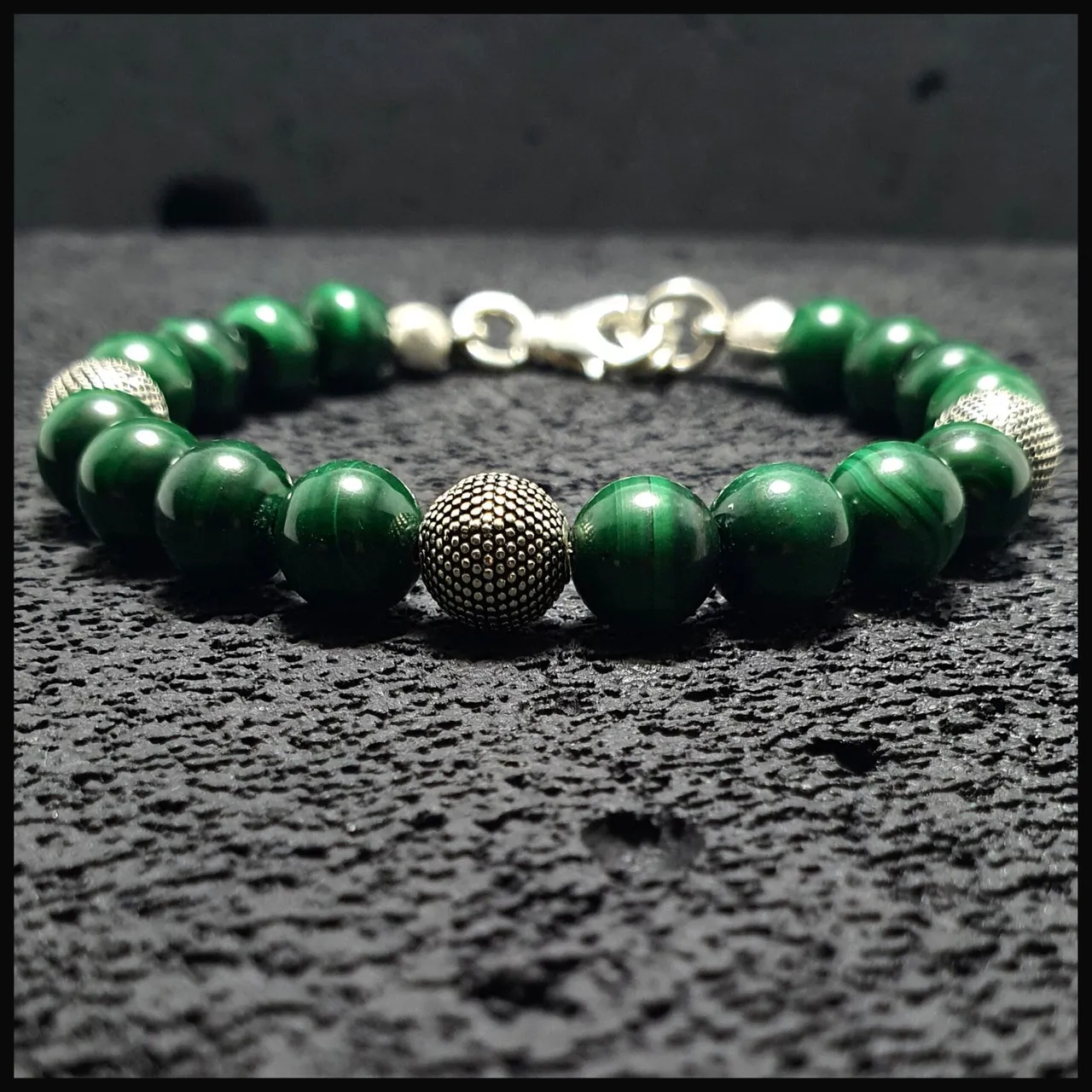 NATURAL MALACHITE BRACELET WITH SOLID SILVER ACCESSORIZE
Handmade Natural Gemstone Jewelry

All our design prepares according to your given size with love.

Please visit our esty shop for order;
https://www.etsy.com/shop/SevenArtJewelry

#etsy#handmadejewelry#sevenartjewelry#etsysuccess#etsyshop#etsymarket#uniquedesign#qualityworkmanship#qualitystone#solidsilver#silverbracelet#greenbeads@sevenartjewelry @etsysuccess