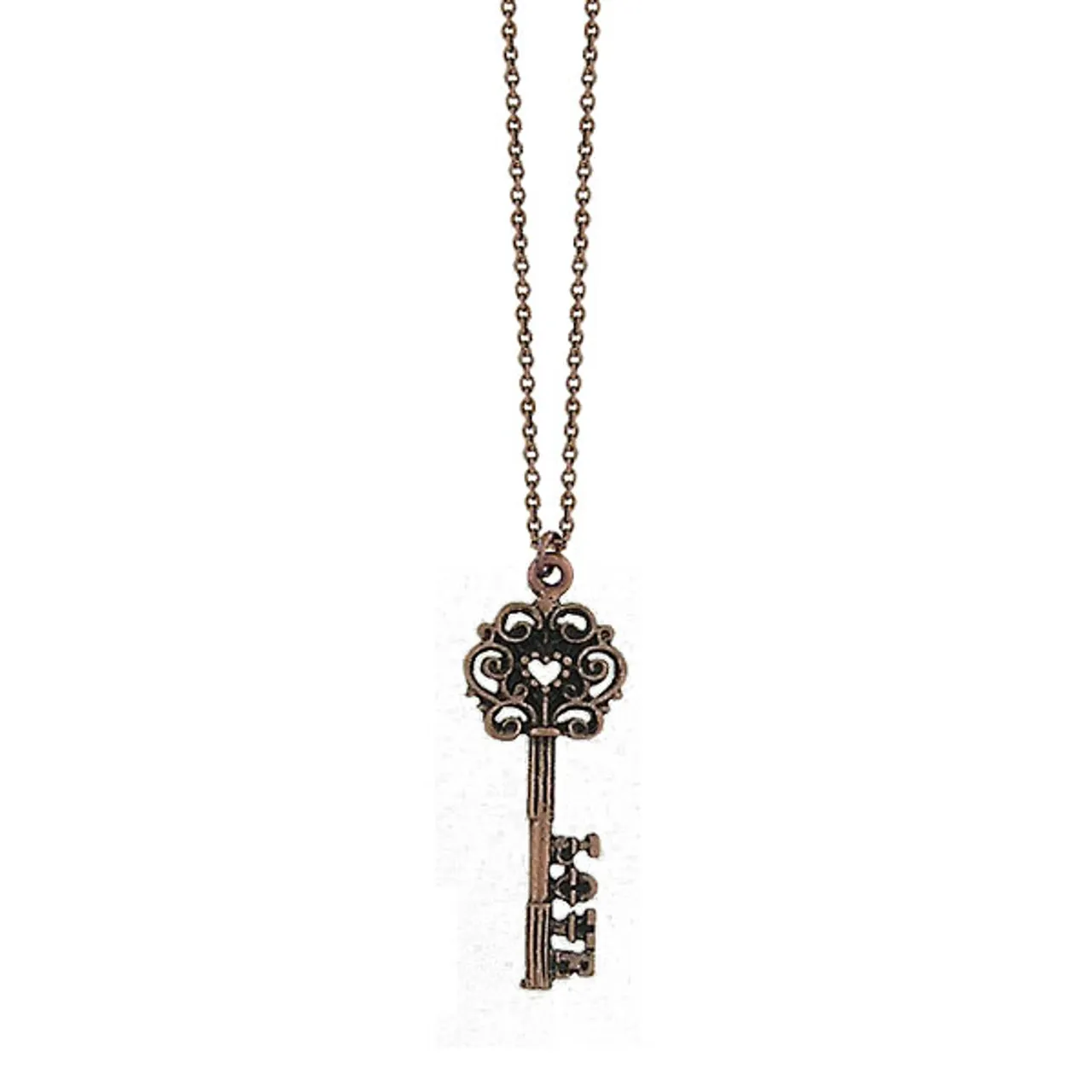 LAVISHY 883-102 vintage style key of love necklace: From Flare collection by LAVISHY, this handmade vintage style key of love pendant necklaces were original designs of LAVISHY. We are quit proud of this design where you place a heart shape in the middle of the top part the key and LOVE at the end of the key. They make great gifts for your loved one.
Base metal: Zinc alloy
Plating: Imitation silver, gold, brass, antique silver & antique gold
Safety: Nickel & lead free, non-allergenic / hypo-allergenic
Measurement:
 -Pendant:  inch /  cm
 -Chain: 18 inch with 2 inch extension chain LAVISHY logo tag
Wholesale available at www.lavishy.com with other unique & fun fashion jewelry for gift shop & boutique buyers. We ship worldwide since 2001.