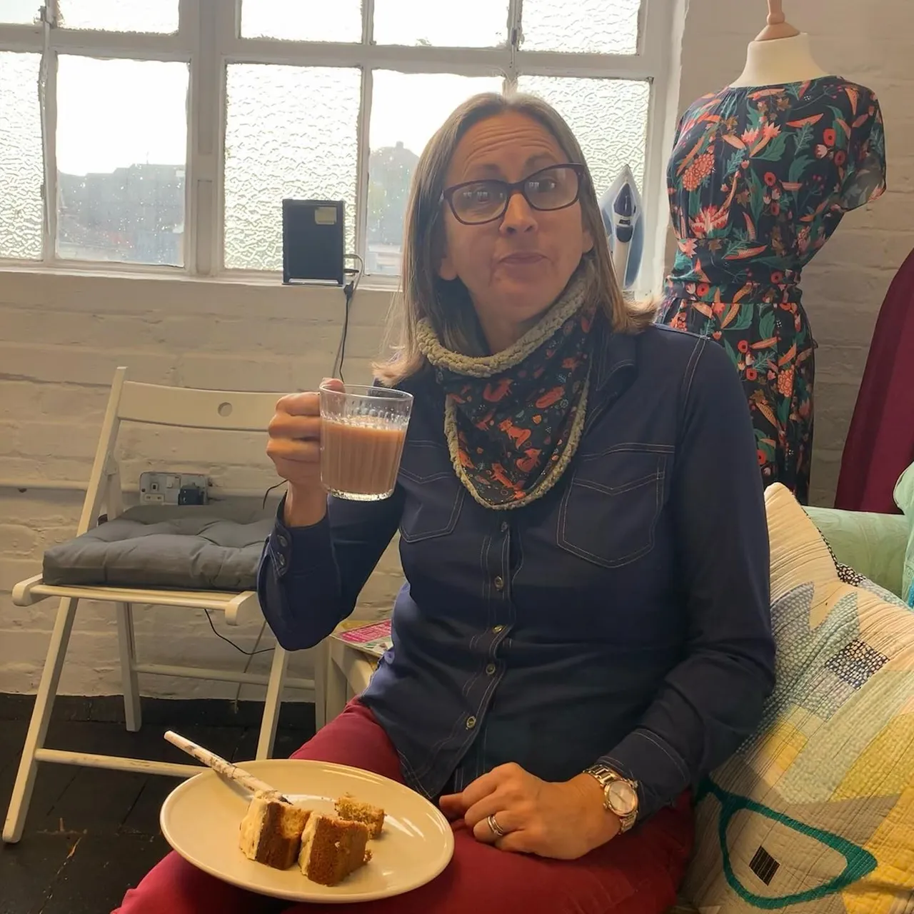 We’ve had great fun fabric shopping at @anbotextiles every shopping trip should be accompanied by tea and cake! #anbotextiles #dashwoodstudio #dashwoodstudiofabrics #handmadechildrensclothes #handmadeuk #shopsmall #shoplocal #thecornerat96