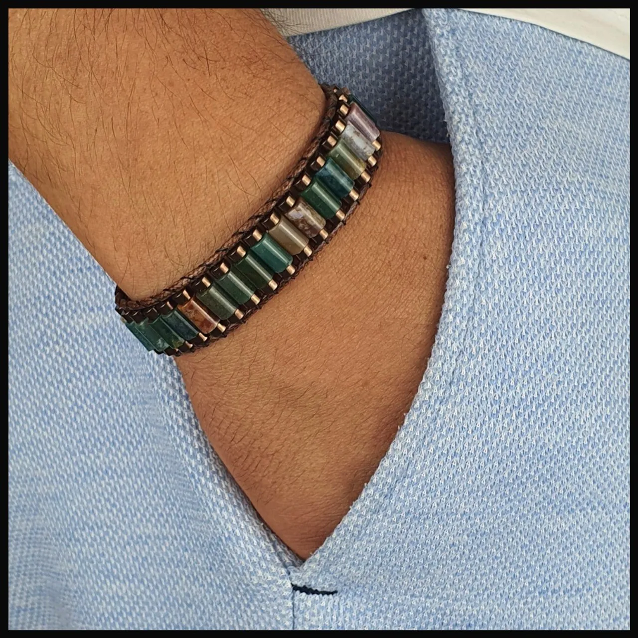 NATURAL INDIAN AGATE HANDMADE BRACELET
Handmade Natural Gemstone Jewelry

All our design prepares according to your given size with love.

Please visit our @esty shop for order;
https://www.etsy.com/shop/SevenArtJewelry

#etsy#handmadejewelry#sevenartjewelry#etsysuccess#etsyshop#etsymarket#uniquedesign#qualityworkmanship#qualitystone#indianagate#agate#gemstonejewelry