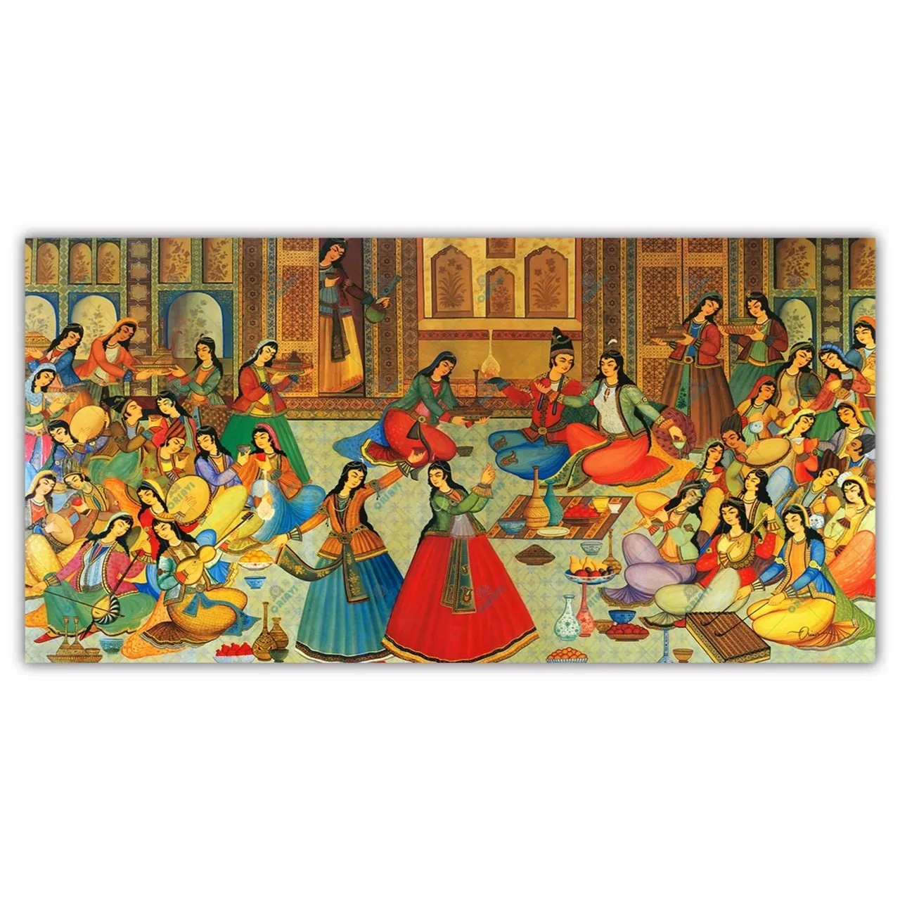 Bazm o Raghs - Antique Persian Miniature Wall Art
تابلوی بزم و رقص ایرانی - از نقوش دیواری قریمی
✅Best quality canvas print displays vibrant artwork that is built to last.
✅Ready To Hang - Mounting hardware comes attached.
✅Leveling Bumpers Included - For wall protection.
✅Semi-Gloss Print - Increased vibrancy of artwork.
✅Amazing and eye-catching for your home or office.
✅Beveled Wood Stretch Bars - Make frame less noticeable on front of canvas.
✅Industrial Strength Staples - Ensure a tight fit that is sure to last.
#oriavi #persianwallart #persianhomedecor #iraniangifts #persianartwork #modernart #persianart