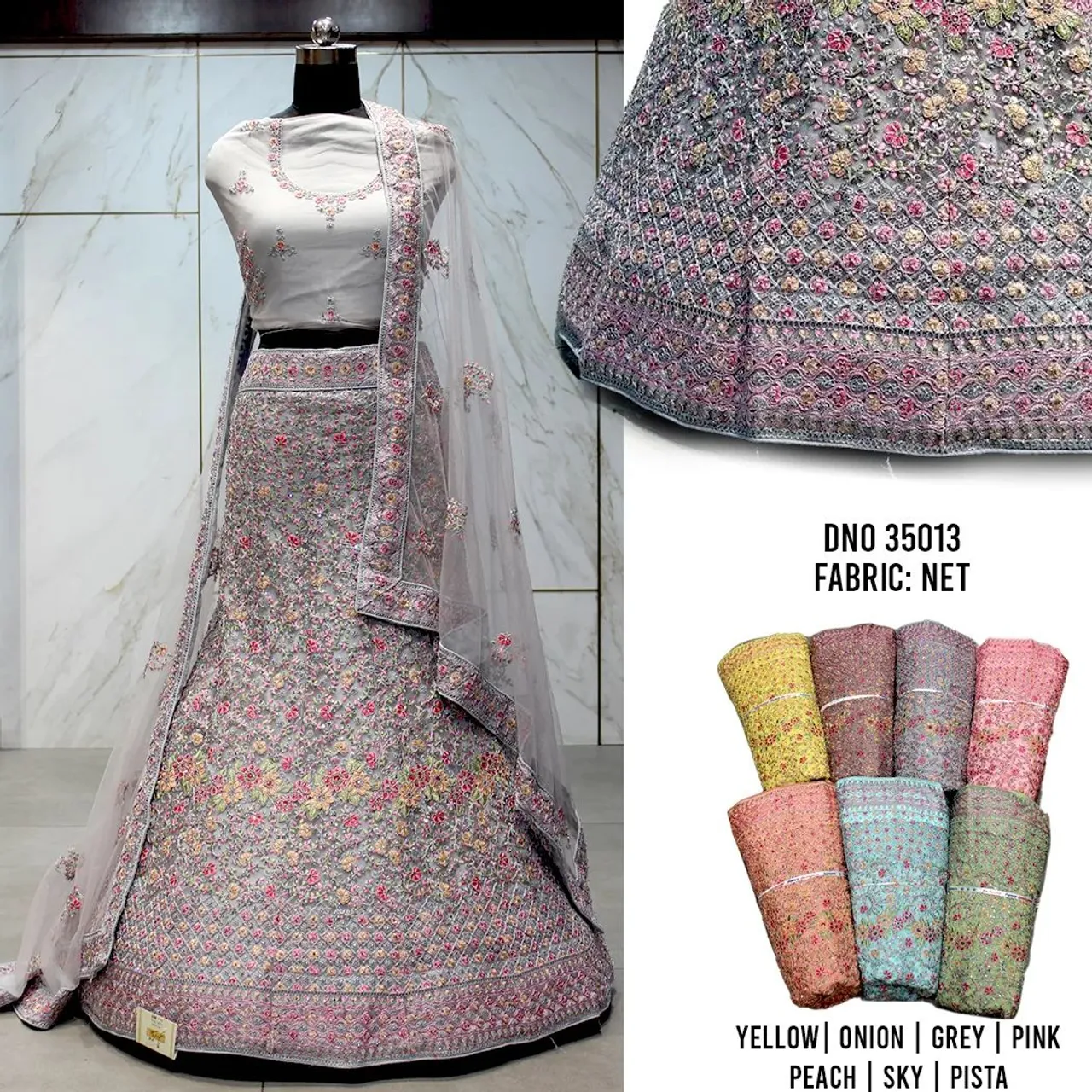 #lehengacholi #lehengadesign #lehengacollection #weddinglehenga #receptionlehenga #engagementlehenga #girlishlehenga #bridesmaidlehenga #florallehenga #floralembroidedlehenga #floral