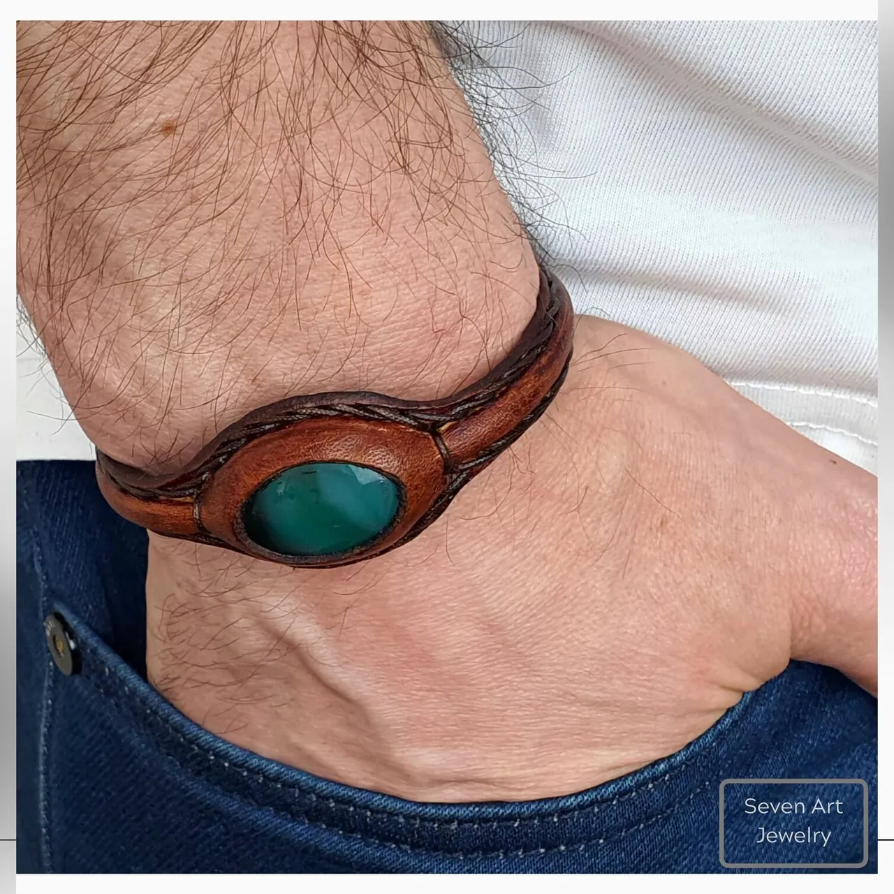 GENUINE LEATHER CUFF WITH NATURAL GEMSTONE
Handmade Natural Gemstone Jewelry

All our design prepares according to your given size with love.

Please visit our #esty shop for order;
https://www.etsy.com/shop/SevenArtJewelry

#etsy#hematitestone#handmadejewelry#sevenartjewelry#etsysuccess#etsyshop#etsymarket#uniquedesign#qualityworkmanship#qualitystone#leather#leathercuff#agate#tigerseye#labradorite#genuineleather