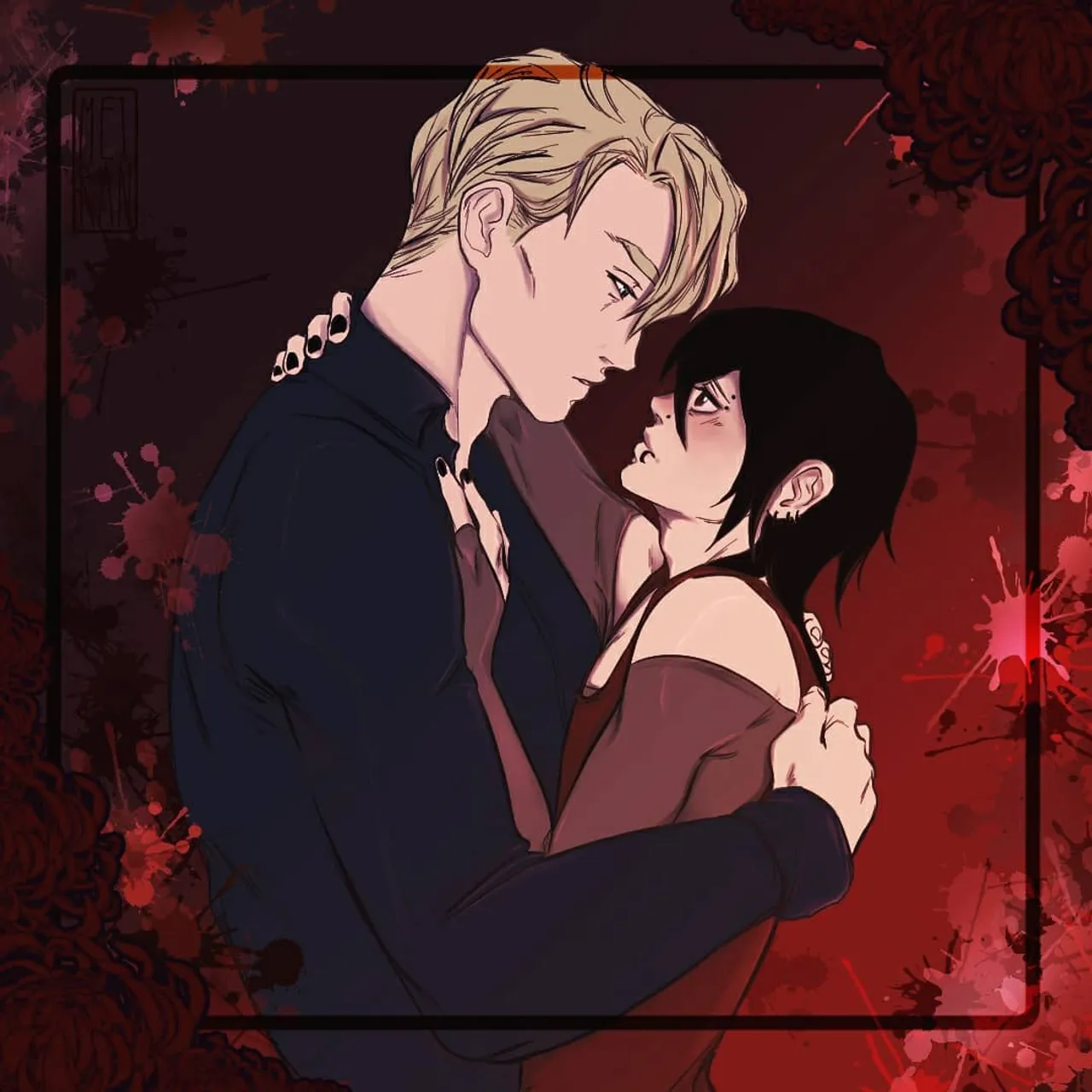 [Sharpe & Rabbit]
Drew a little something for season's finale of @vvbgcomics 's tense comic "Sharpe & Rabbit" òwo9
That's like... the first comic on Tapas I actually spent ink on (/0\)"
.
I'm really hoping for a happy end for them tbh... (an emotional happy ending as well x3)
.
#vvbg #webtoon #fanart #boyslove #thriller #digitalart #digitalillustration #clipstudiopaint #germanillustrator #deutschezeichner #deutschemangaka #イラストレーション #イラスト #bl