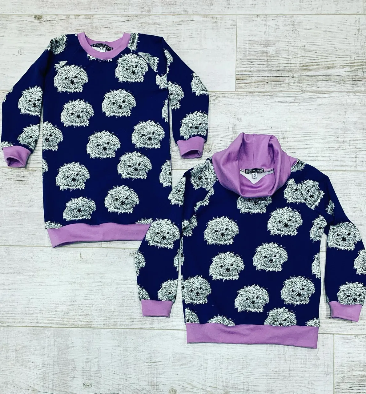 How cute is this dog fabric? 😍We just had to see what it looked like as a jumper dress and snood jumper. #dogfabric #jumperdress #snoodjumper #TheCornerat96 #SupportSmallBusiness #KeepItLocal #MycenaeHouse #OurCommunity #ItsComing #DeckTheHalls #shopsmall #shoplocal #handmadeuk #solocraftfair #bermondseyfair #deptforddoesart #madeingreenwich #handmadechildrensclothes