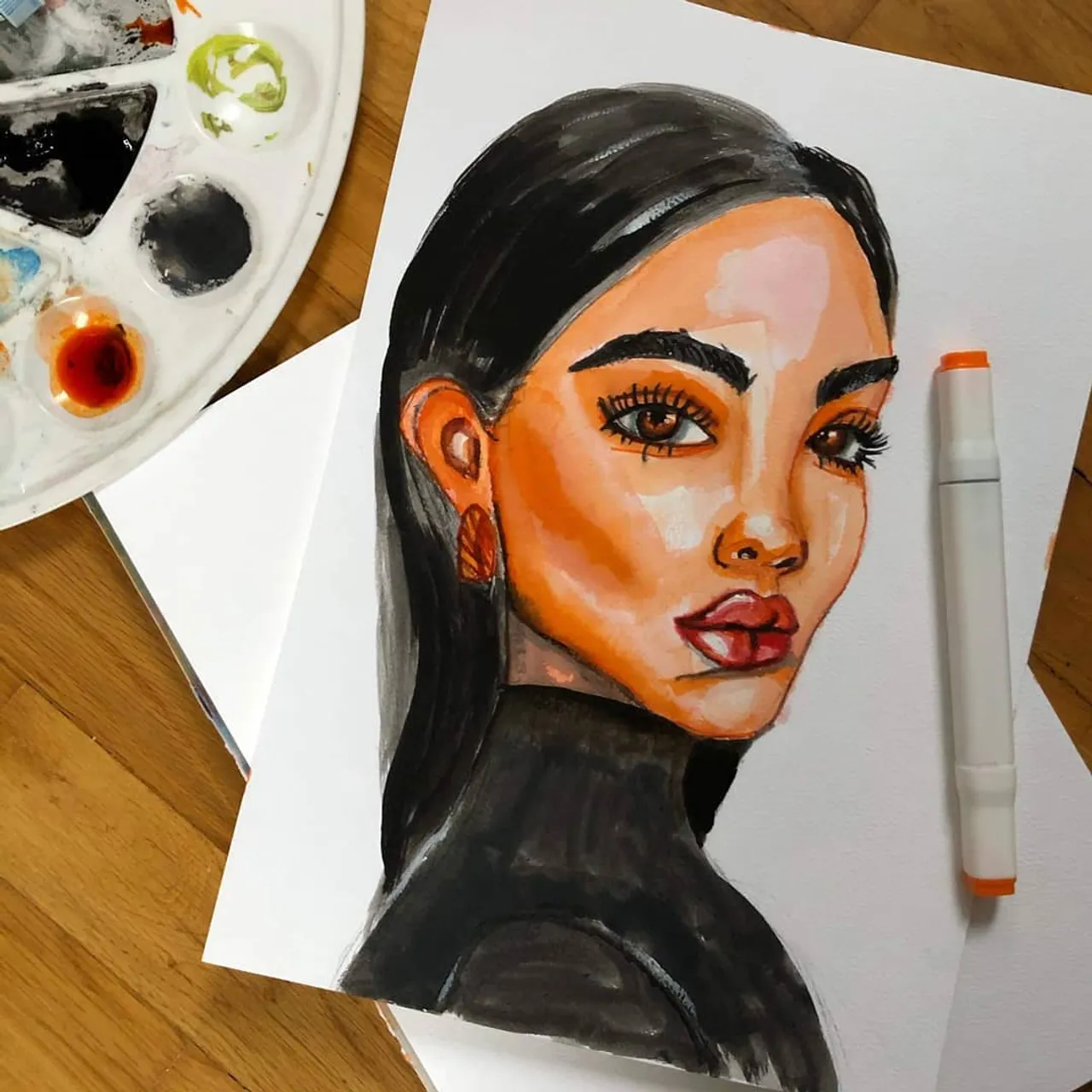 👧🏻

#watercolor #waterpainting #artist #art #aquarellepainting #akwarele #model #face #drawing #fashiondrawing #obraz #rysunek