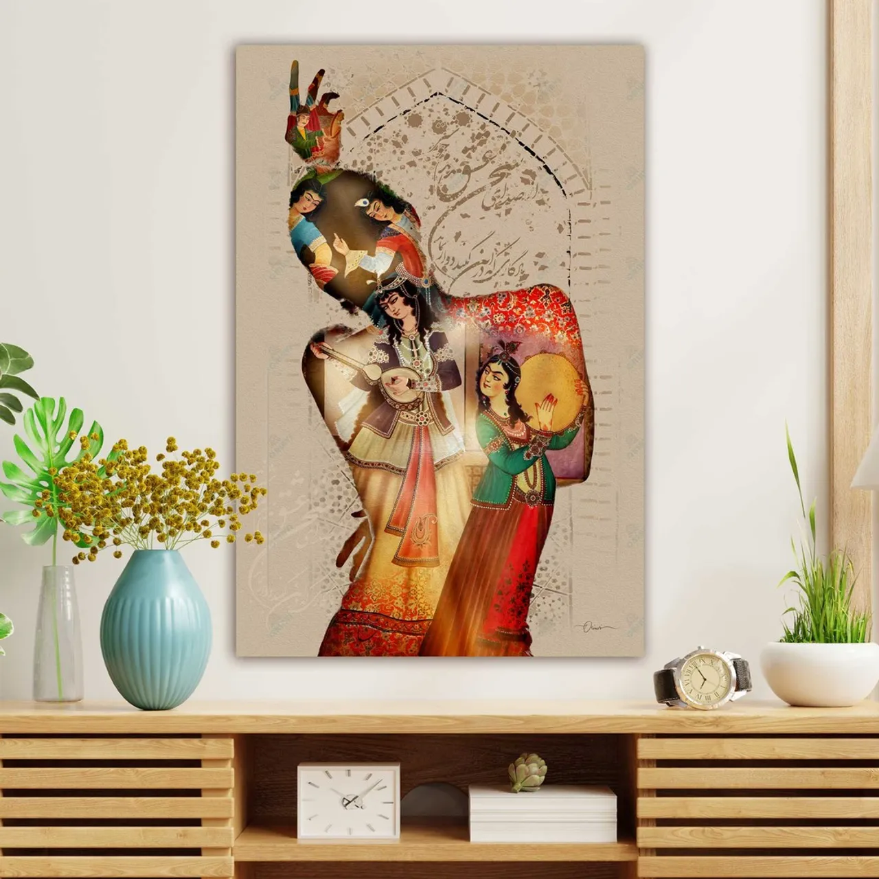 از صدای سخن عشق ندیدم خوشتر
Have you ever heard a better legacy in this whirling dome
یادگاری که در این گنبد دوار بماند
than the voice of Love, eloquently speaking

#حافظ

#Hafez 
Designed by @oriavi.shop
#oriavi #persianwallart #persianhomedecor #iraniangifts #persianartwork #modernart #persianart
Production Facility In United States, Canada And Europe.
Museum Quality Gallery Wrapped Canvas With Vivid Colors.