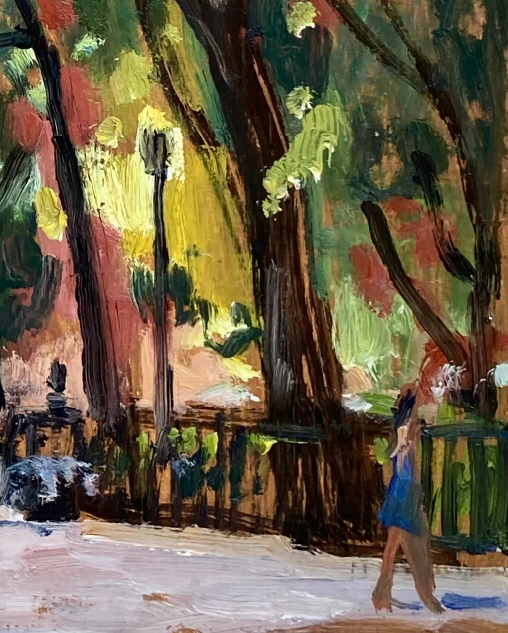 Good time painting on this fine spring morning, in Tompkins Square, NYC. 8x10 oil on panel, available #paintingsoftheeastvillage #paintingsoftompkinssquarepark #nycpaintings #springtimeinnewyork #nycpaintings #newyorkcityscapepaintings #newyorkcityscapepainter #eastvillagepaintings #eastvillagepainter #eastvillageart