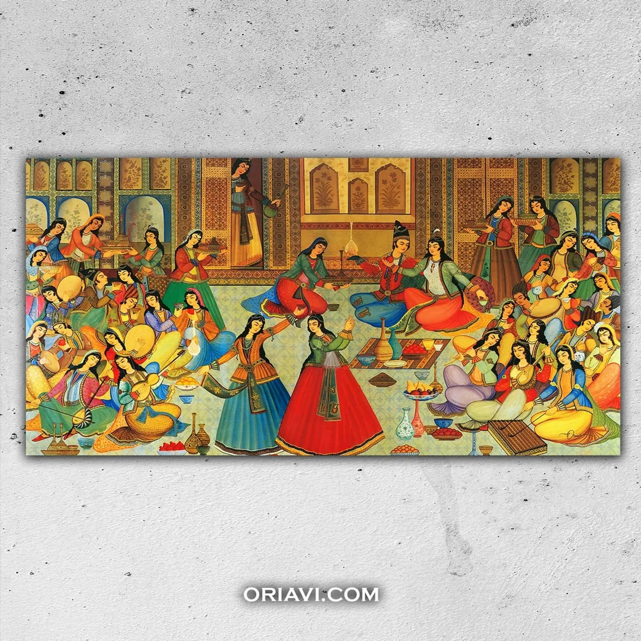 Bazm o Raghs - Antique Persian Miniature Wall Art
تابلوی بزم و رقص ایرانی - از نقوش دیواری قریمی
✅Best quality canvas print displays vibrant artwork that is built to last.
✅Ready To Hang - Mounting hardware comes attached.
✅Leveling Bumpers Included - For wall protection.
✅Semi-Gloss Print - Increased vibrancy of artwork.
✅Amazing and eye-catching for your home or office.
✅Beveled Wood Stretch Bars - Make frame less noticeable on front of canvas.
✅Industrial Strength Staples - Ensure a tight fit that is sure to last.
#oriavi #persianwallart #persianhomedecor #iraniangifts #persianartwork #modernart #persianart