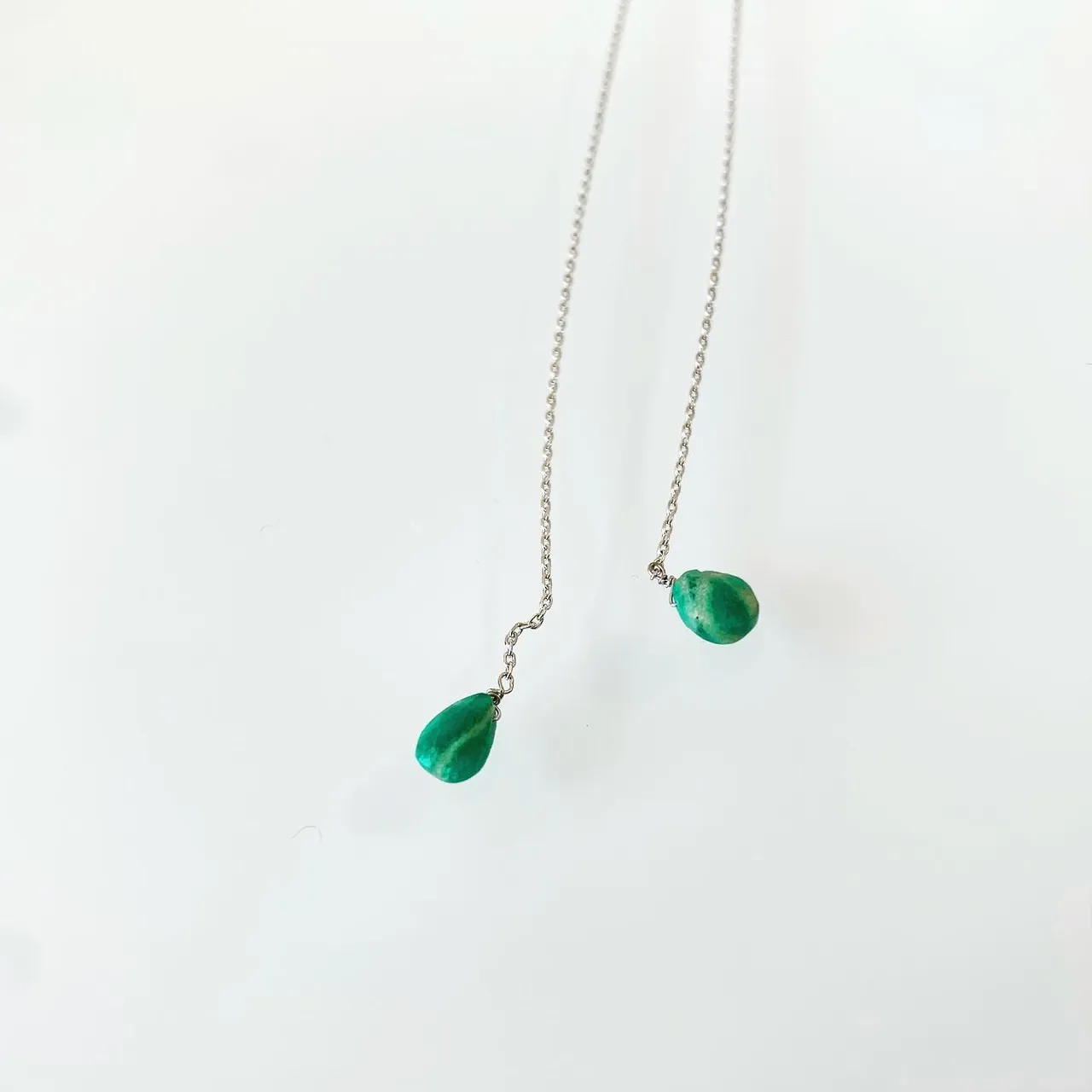 Amazonite rain 
Earrings 
I 
o
h
c
o
Ë
s
n
i
m
#spring #printemps #green #vert #jewelry #bijoux