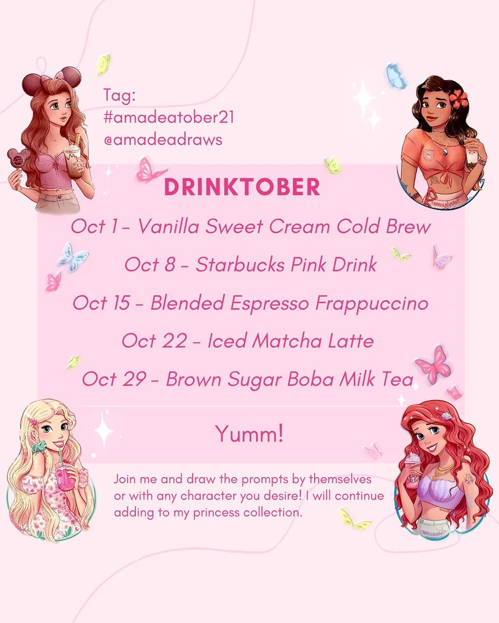 🌹It’s Aurora you guys guessed it!😍✨Comment who you think is next with the Blended Espresso Frappuccino!! ✨should Aurora be a sticker?✨
.
The next Princess is a little harder to guess but she is one of my absolute fav and I drew her before many times 🤪🙈💖That’s a big clue right there!! Also a clue in the very bottom line of the description 👏🏼
.
For this piece if you scroll you can see Aurora with an outfit that’s a blue top! 🦋That was so much fun to switch up just to see hehe - Still the pink one is my favorite how about you? 🥰
.
If you watch the timelapse you can tell I was again struggling hard to bring my idea to life. 🙈 Anatomy and face structure always gets me! But I won’t stop working on it until she looks right and I am so happy with the final results 👏🏼🤩
.
Again who do you think is next??✨
.
Happy Friday Beautiful friends!! Thank you for being here so much!🥺♥️
.
🧊🧊🧊🧊🧊🧊🧊🧊🧊🧊🧊
.
.
.
.
.
.
.
.
.
#disneyart #artistsupportingartists #minnieears #disneyprincesses #artistsupport #artistsupportingartist #digitalart #digitalartworks #loungefly #disneyworld #disneyland #artistsoninstagram #disneyfan #instaart #aurora #princessaurora #disneyaurora #sleepingbeauty #sleepingbeautycastle #disneyprincess #disneyprincesses #worldprincessweek #ultimateprincesscelebration