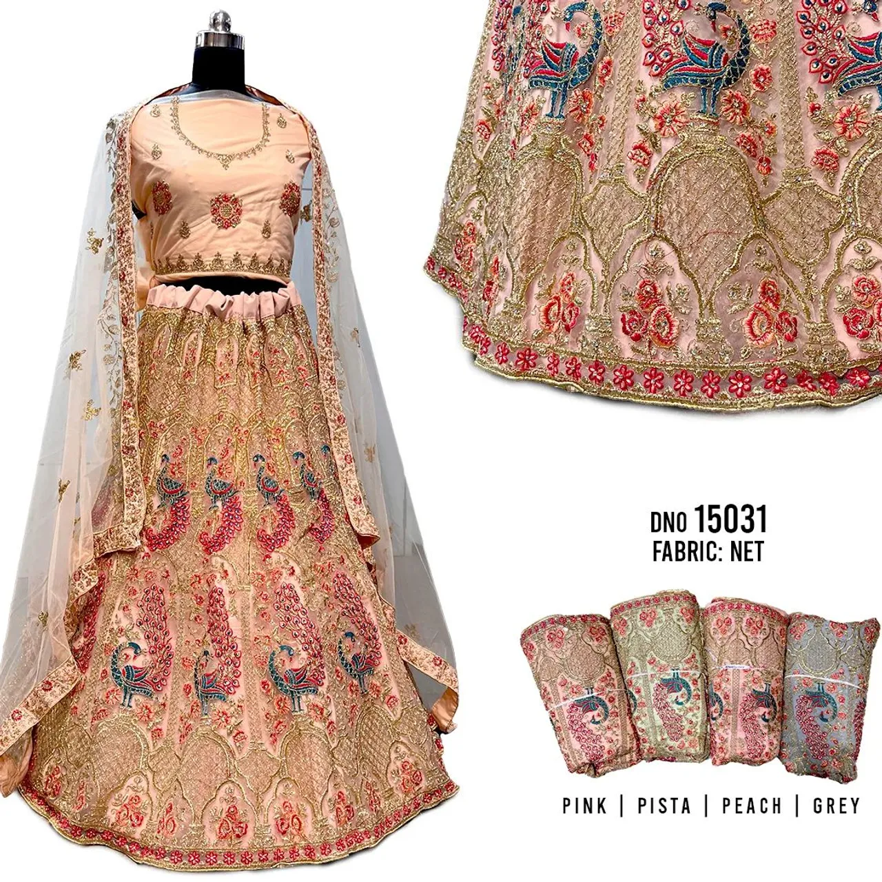 #lehengacholi #lehengacollection #lehengadesign #weddinglehenga #receptionlehenga #engagementlehenga #peachnetlehanga #girlishlehenga #bridesmaidlehenga