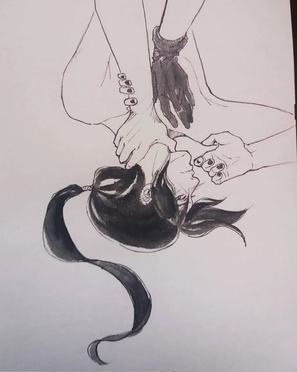 [K]Inktober day 11 - Choke

I was going to leave this one out but got suddenly in the mood .w.
I like the outcome a lot!

#meiran_illustration #inktober #inktober2019 #boyslove #shounenai #illustration #illustrator #zeichnung #deutscheillustratoren #deutschezeichner #germanmangaka #mangaart #deutschemangaka #semirealism #zeichner #イラスト #イラストレーター #水画 #少年愛 #美少年 #bishounen #itachiuchiha #uchihaitachi #uchihamadara #madarauchiha #うちはマダラ#うちはイタチ #kinktober