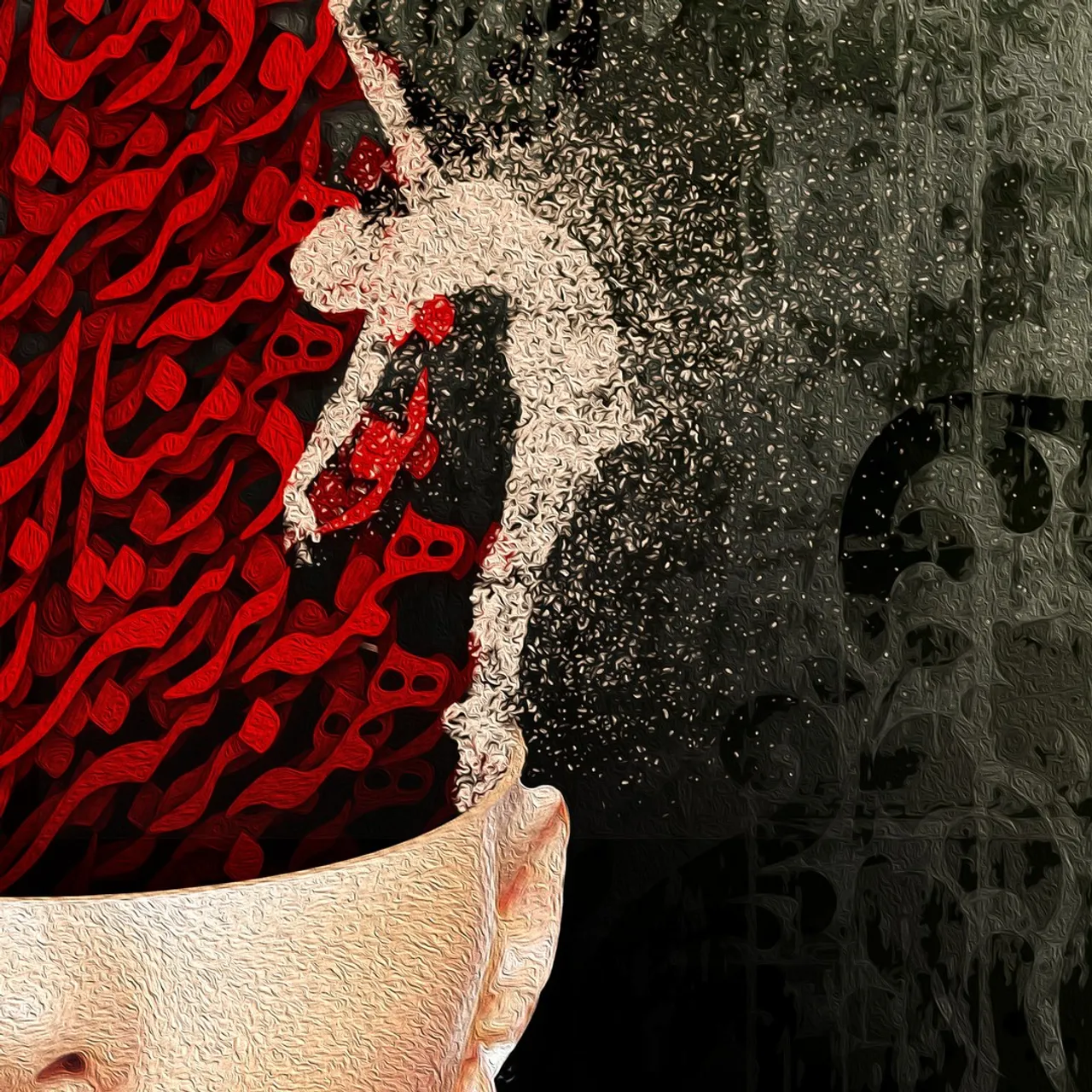 The translation in English is:
Others are the only Name, but you are among the Heart.
_Saadi
The poem in Persian (Farsi) says:
همه بر سر زبانند و تو در میان جانی

█ Designed by one of the best Persian digital and hands-on designers.

#aftereffects #visualart #photoshop #artist #digital #art #digitalart #mixmediaart #كانادا #ايرانيان_كانادا #ايرانيان_تورنتو #آمریکا #oriavi #calligraphy