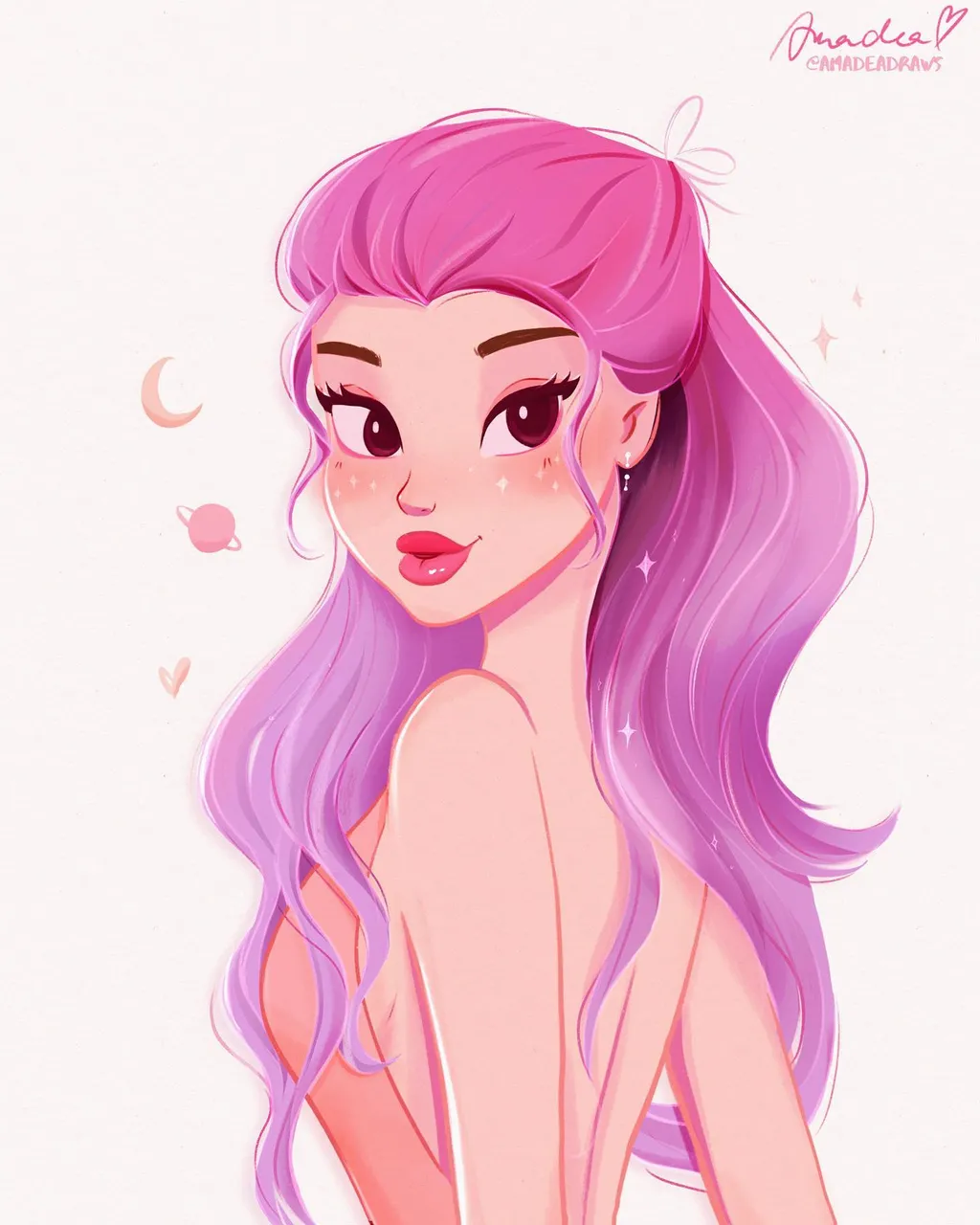 😍Can you tell what are the tiny objects are around her face? ✨
.
#vience30k DTIYS on slide 2 and timelapse on slide 3!👏🏼
.
This was one of my fastest piece ever Omg I am so happy!!😭💖 You guys never give up practicing hard work and passion always comes together!!
.
About a year ago I would spend 10-15 hours on a portrait like not even kidding and this was under 3 hours!! 🙈🎉
And I am also happy how it turned out! What a magical day and great start of the weekend!!☺️💓
.
💞These colors fit my favorites so perfectly I can’t thank @viencee_ enough for creating such beautiful aesthetics and helping me grow in my color picking skills doing her DTIYS.
.
🥰Even though I color picked her art, the whole time I was observing the relationship between the different tones she was using for each area and I believe I learned a lot. Have an amazing Saturday beautiful humans sending hugs and flowers 🌺 🌸 💐 ☺️
.
.
.
.
.
.
.
.
.
.
.
.
.
.
#drawthisinyourstyle #artchallenge #draweveryday #drawingchallenge #illustrationdaily #dtiys #dtiysoff #mermay2020 #drawinyourstyle #mermay #redraw #redrawing #redrawchallenge #dtiyschallenge #drawthisinyourstylechallenge #watercolor #digitalart #digitalartworks #digital_art #artistsoninstagram #artwork #drawingcontest #instaart #instaartist #artoftheday #artevent #illustration_best #vience3k