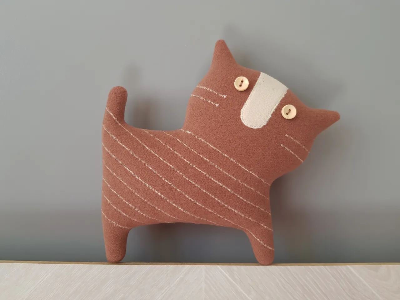 Cute pink cat sewing pattern PDF