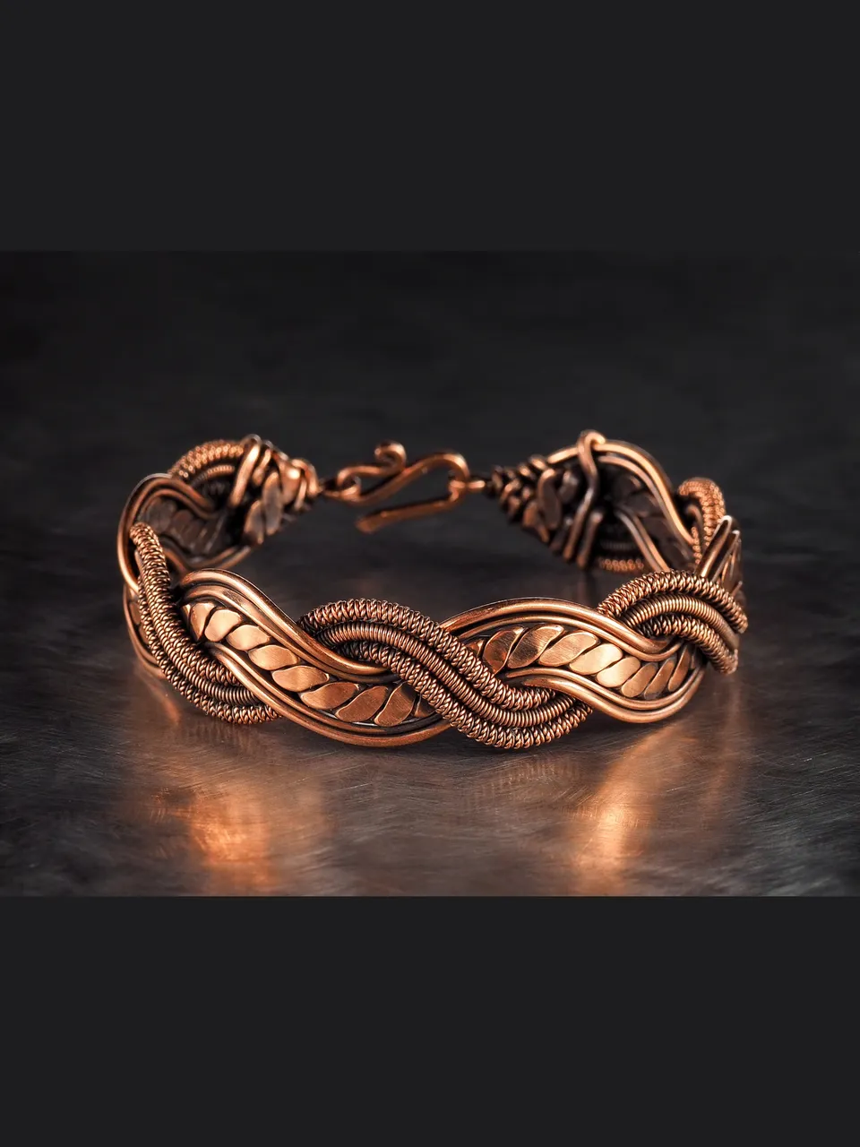 Copper wire wrapped bracelet by WireWrapArt jewelry