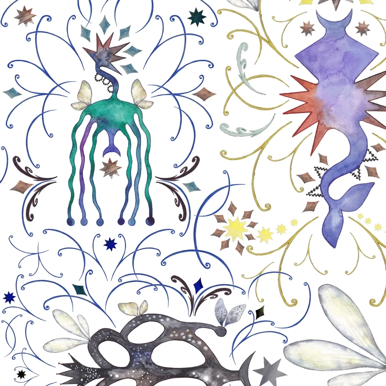 art print watercolor digital illustration