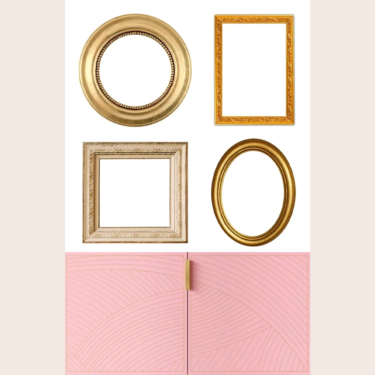 how to hang wall gallery. oval painting.