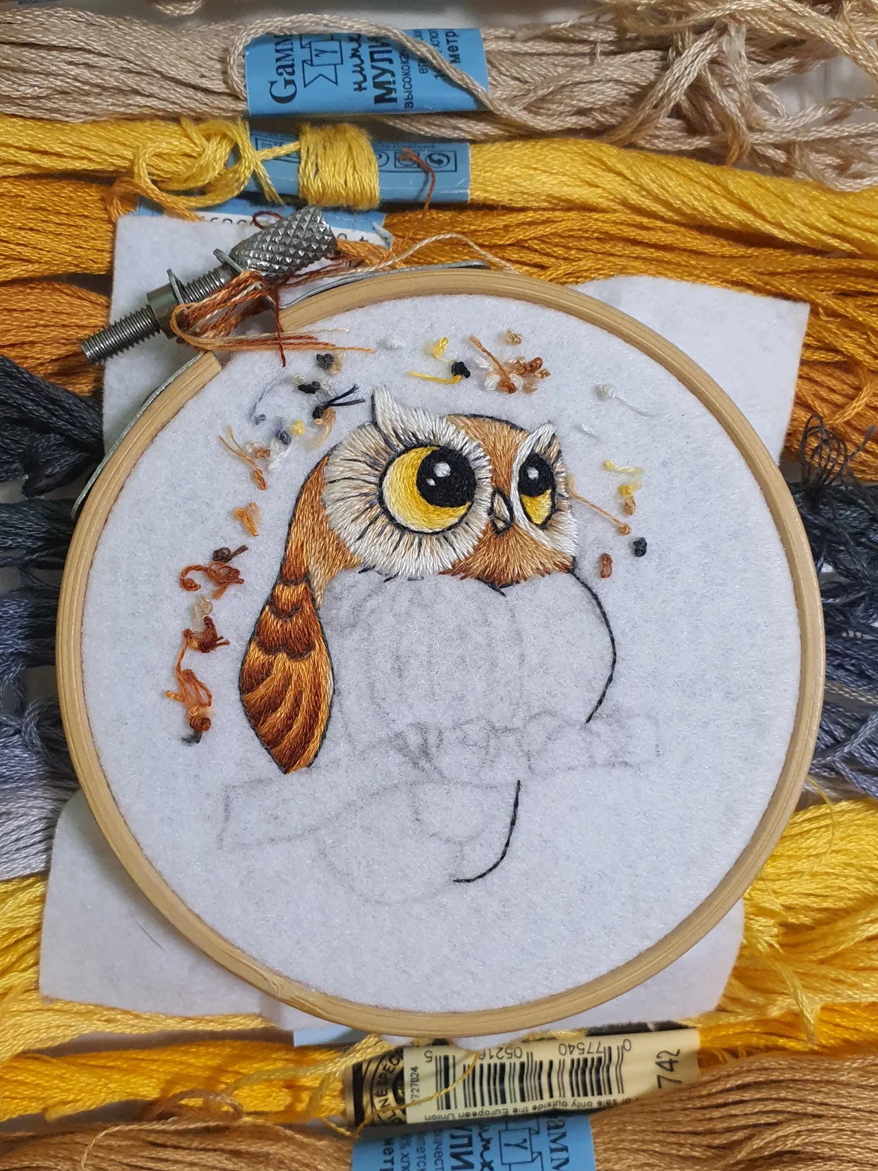 "Where is my owner?"— cries a recently fledged chick.  
I honestly reply: "There will be one!"  

In the meantime, I’m sharing with you the process of creating this cute little owl.  
Give me a like as a sign that you enjoy posts like this!