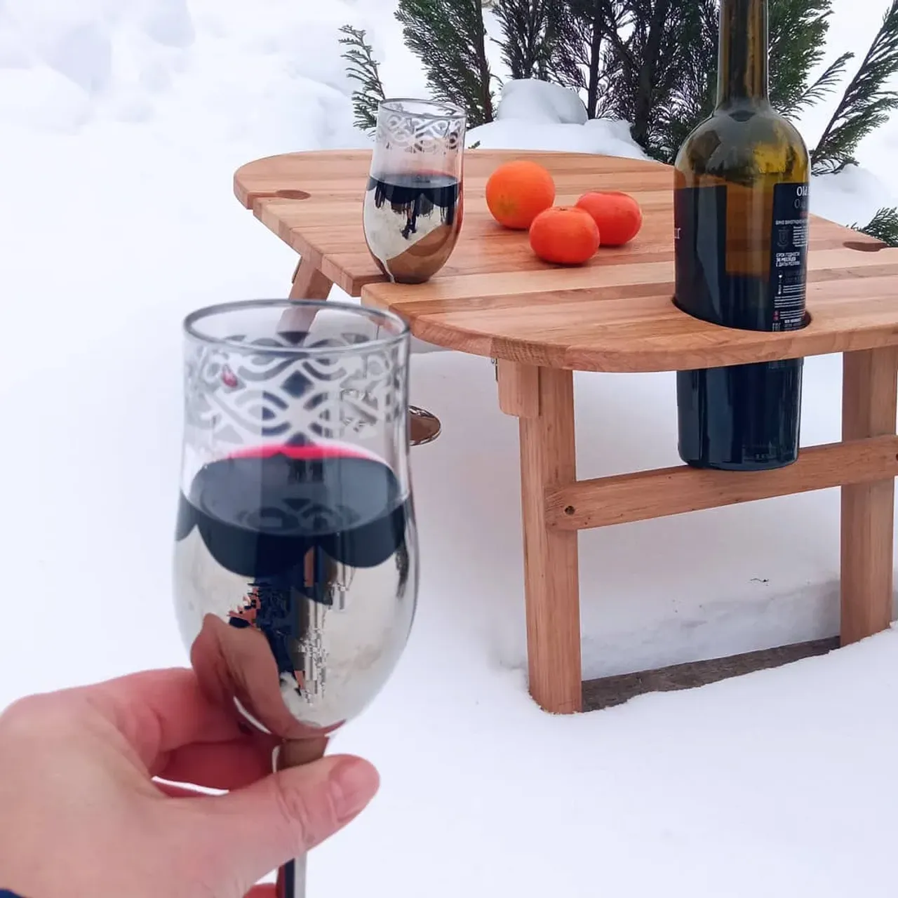 Прощаемся с зимой.

Столик для вина и закусок.
Ручная работа.

#столикдлявина #ручнаяработаиздерева #столикскладной #столикиздерева