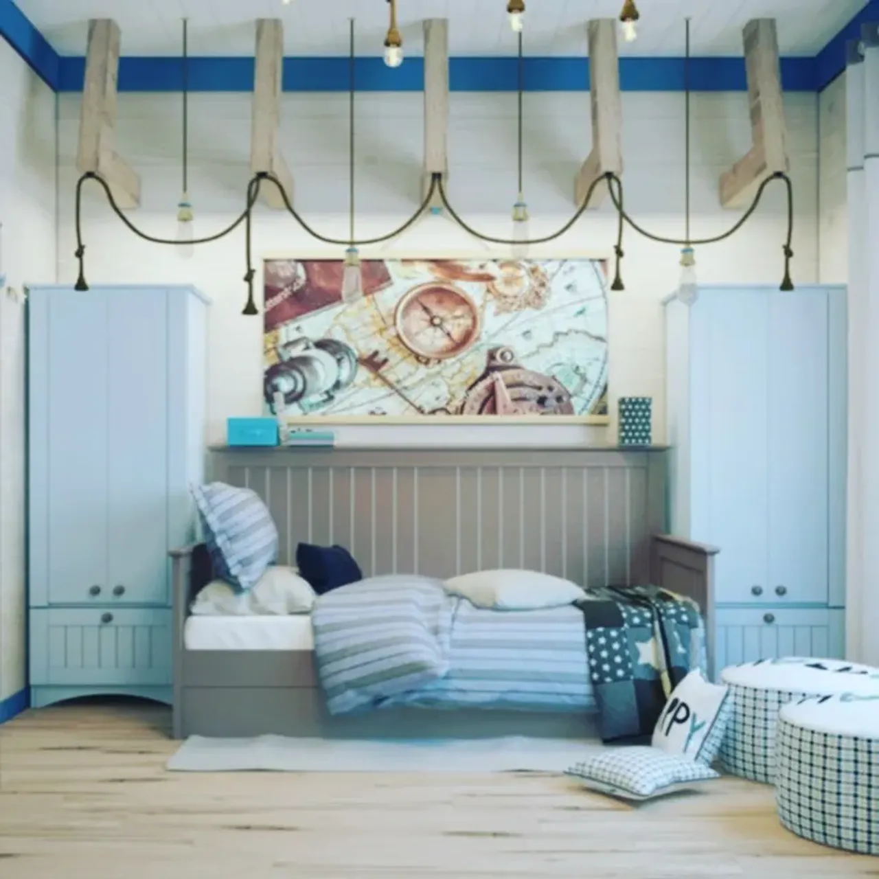 Очередная задача выполнена. Сделали и установили мебель в Детскую комнату по дизайн-проекту (второе фото) Натальи Ушаковой @natau_design ! Вся мебель изготовлена исключительно из массива сосны и покрыта экологичным покрытием на водной основе от фирмы «Dulux». 
💥Что Мы тут чуть-чуть изменили от проекта? 
1. По просьбе заказчика в цоколях не стали делать овальные прорези, чтобы под шкафами не скапливалась пыль.
2. Подняли ручки на дверках, так как пришлось бы их открывать стоя на коленях)))! 
3. И ВСЕ!!! Больше нет рестайлинга))). Все идеально продумано дизайнером!!!
❤️Нам очень нравится делать яркую, красивую и радующую глаз МЕБЕЛЬ!!! Это только малая часть всего заказа! Следите за дальнейшим РАЗВИТИЕМ СОБЫТИЙ!!! Ставьте Лайки и Подписывайтесь на Нас!!! У нас 👍👍👍
—————————————————————-
Контактный тел: 8-912-826-18-75 Евгений 
Звоните, пишите, все средства связи доступны!!!!!
P.S 👉 Отправим в любую точку!!!
#мебельвдетскую #мебельвдетскуюкомнату #гиппоаллергенно #экомебель #экологичнаямебель #мебельвдетскуюназаказ #мебельиздереваназаказ #деревяннаямебельназаказ #деревяннаямебель #кроватииздерева #шкафыиздерева #фальшбалки #работаемповсейроссии #красиваямебель #загородныйдом #вседлядетей #нашидетки❤️