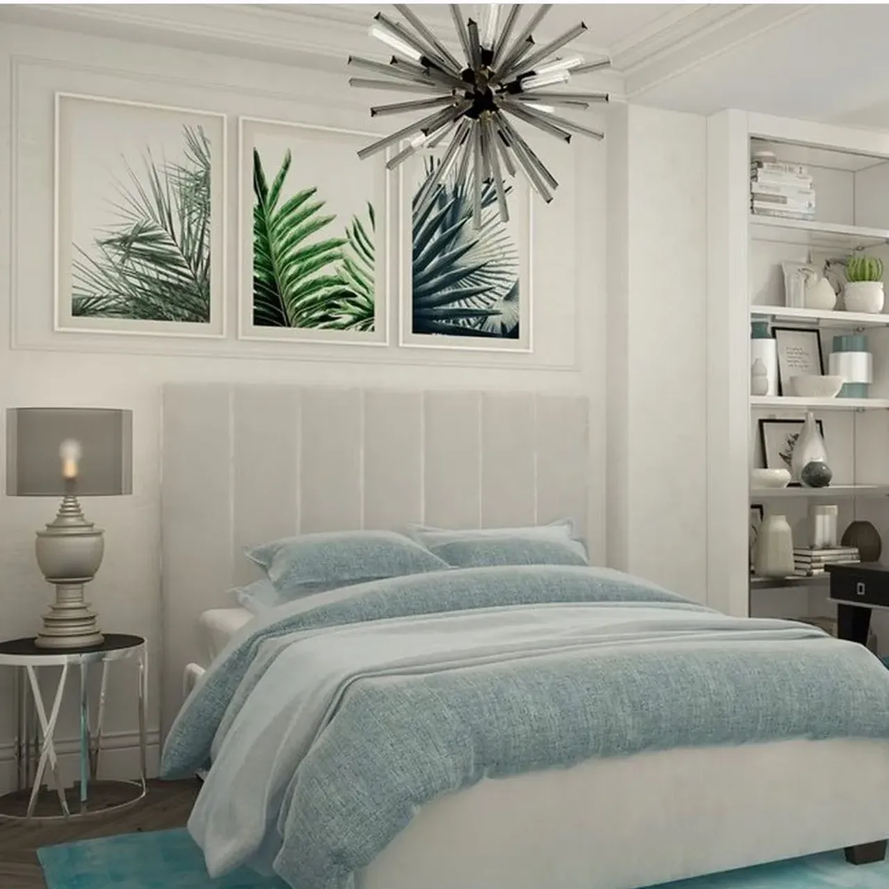 Meie Andrea voodi interjööris ▫️
.
.

Voodi jaoks saate valida oma lemmikvärvi: nii valge kui türkiissinine 💙💜💚 #voodi #interiordesign #interior #mööbeltallinn