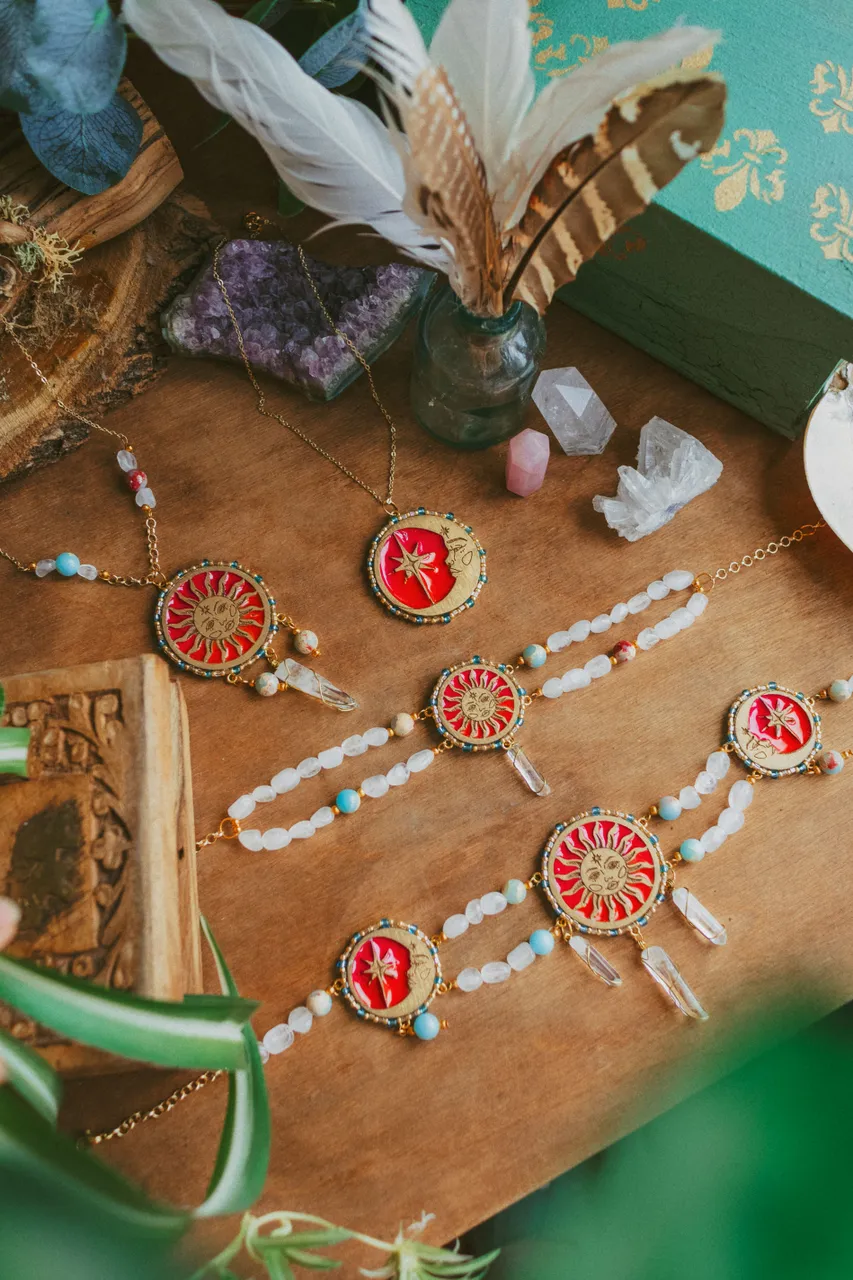Which necklace is your favorite? When The Sun Meets The Moon jewerly line by MaylinaSoul is live now!