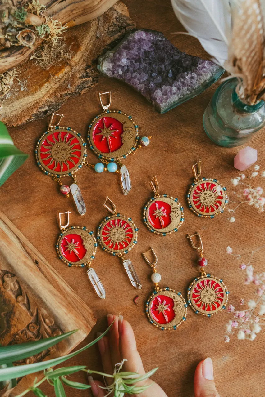 Which earrings would you wear? When The Sun Meets The Moon jewerly line by MaylinaSoul is live now!