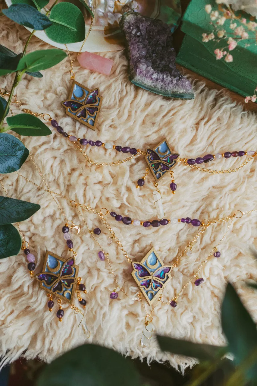 Which necklace is your favorite? Moonlight Serenity jewerly line by MaylinaSoul is live now!