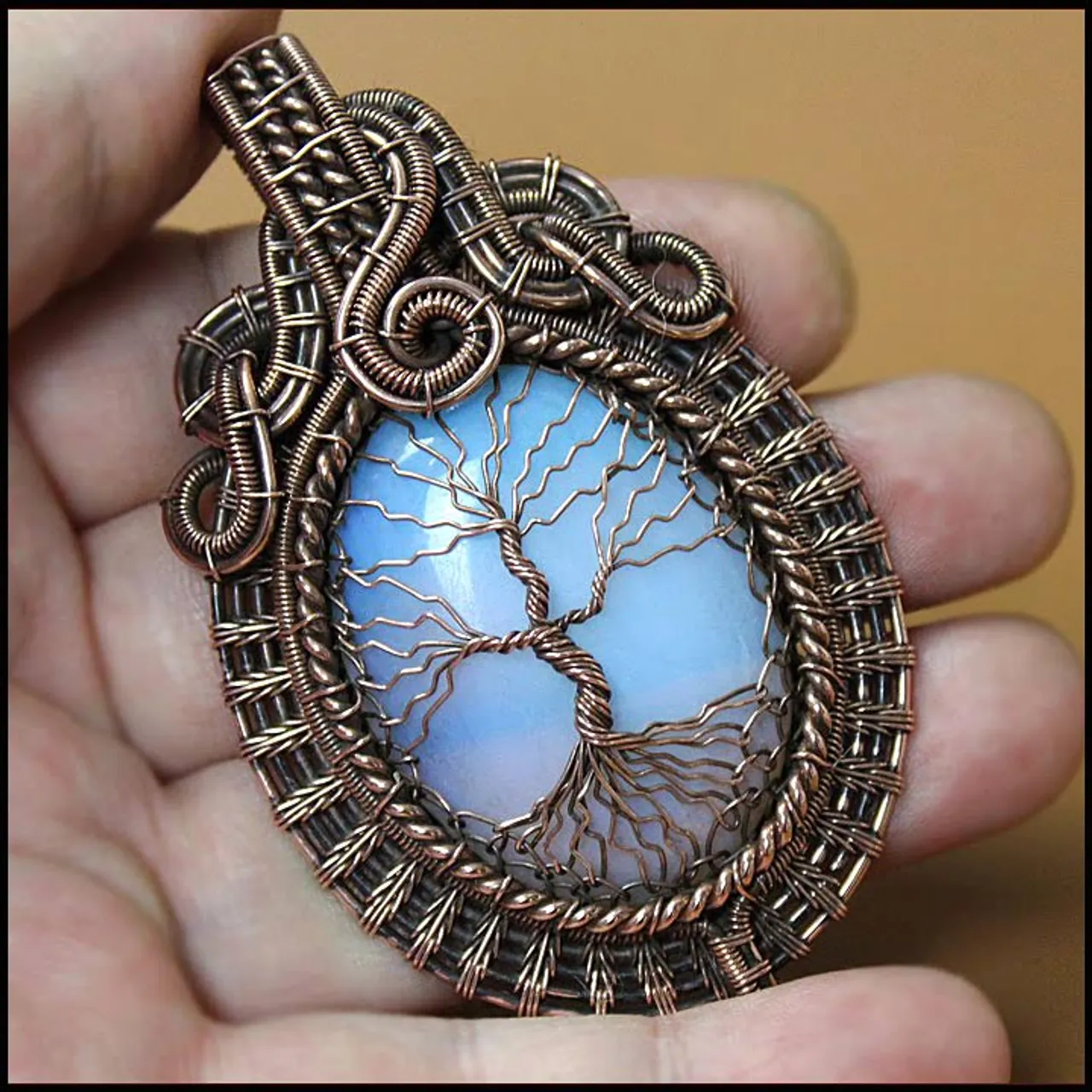 Wire wrapped tree of life pendant. Valeriy's Blog Wire wrap tutorials free - https://wire-wrap-tutorials.com/