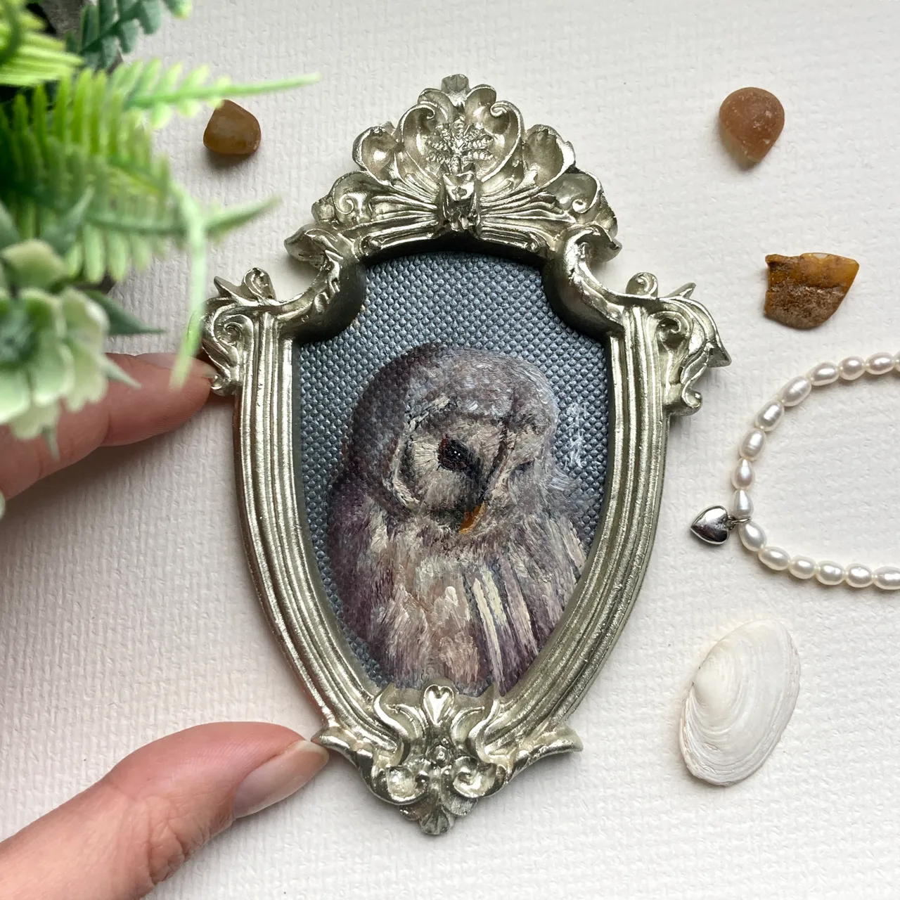 Shy owl painting 🦉💜