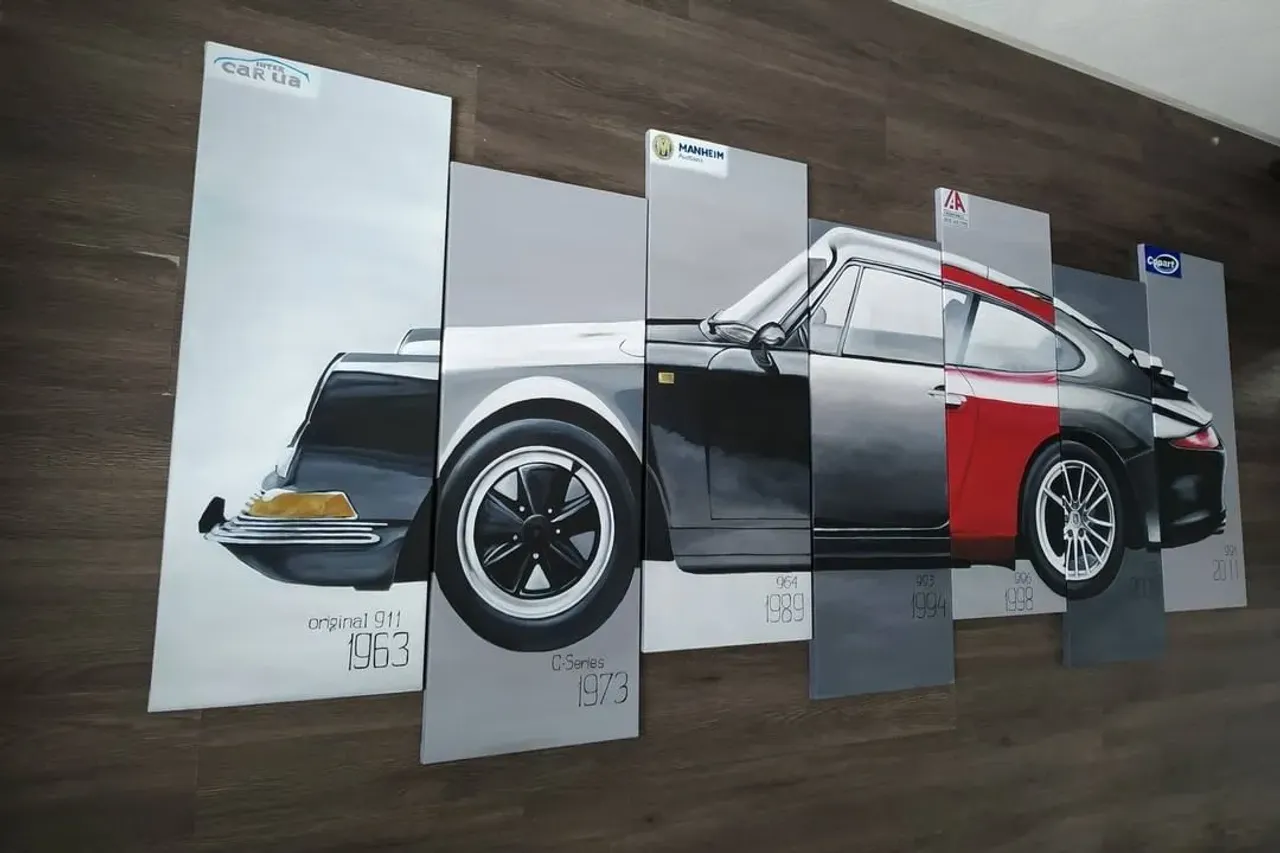 #Картина-панно "Porsche"
⠀
Это панно из 7 модулей было написано для ребят, которые знают толк в красивых авто. Как можно вместить в одно панно историю бренда? Каждый модуль имеет свой год выпуска. А в общем - шикарное и мощное авто! Как пример, что невозможных идей не бывает😊
⠀
Размеры панно 2 метра 45 в ширину и 1 метр в высоту, состоит из 7 модулей, каждый размером 1 метр на 35 см..
⠀
Холст на подрамнике.
Итальянский хлопок, мелкое зерно, высокая плотность.
Материал: хлопок. Натяжка галерейная. Бренд: Unico
Матовые акриловые краски. Бренд: ROSA
⠀
Ставьте ❤️, если работа понравилась 🙂
Делитесь, рекомендуйте!
Сейте кармические зерна 🙂
⠀
🔸🔸🔸
⠀
✍️ 📧 Пишите, звоните для большей информации, заказа картин
⠀
🖌️Художник:
#blagota_artist #благота_художник #БлагоТа #porsche #панно #originalpainting #картинавинтерьер #interiorpainting #картинаназаказ #картинанапродажу #paintingforsale #современнаяживопись #contemporaryart #art #artwork #finearts #artgallery #галерея #искусство #мистецтво #творчество #painting #acrylics #acrylicpainting #acryliconcanvas