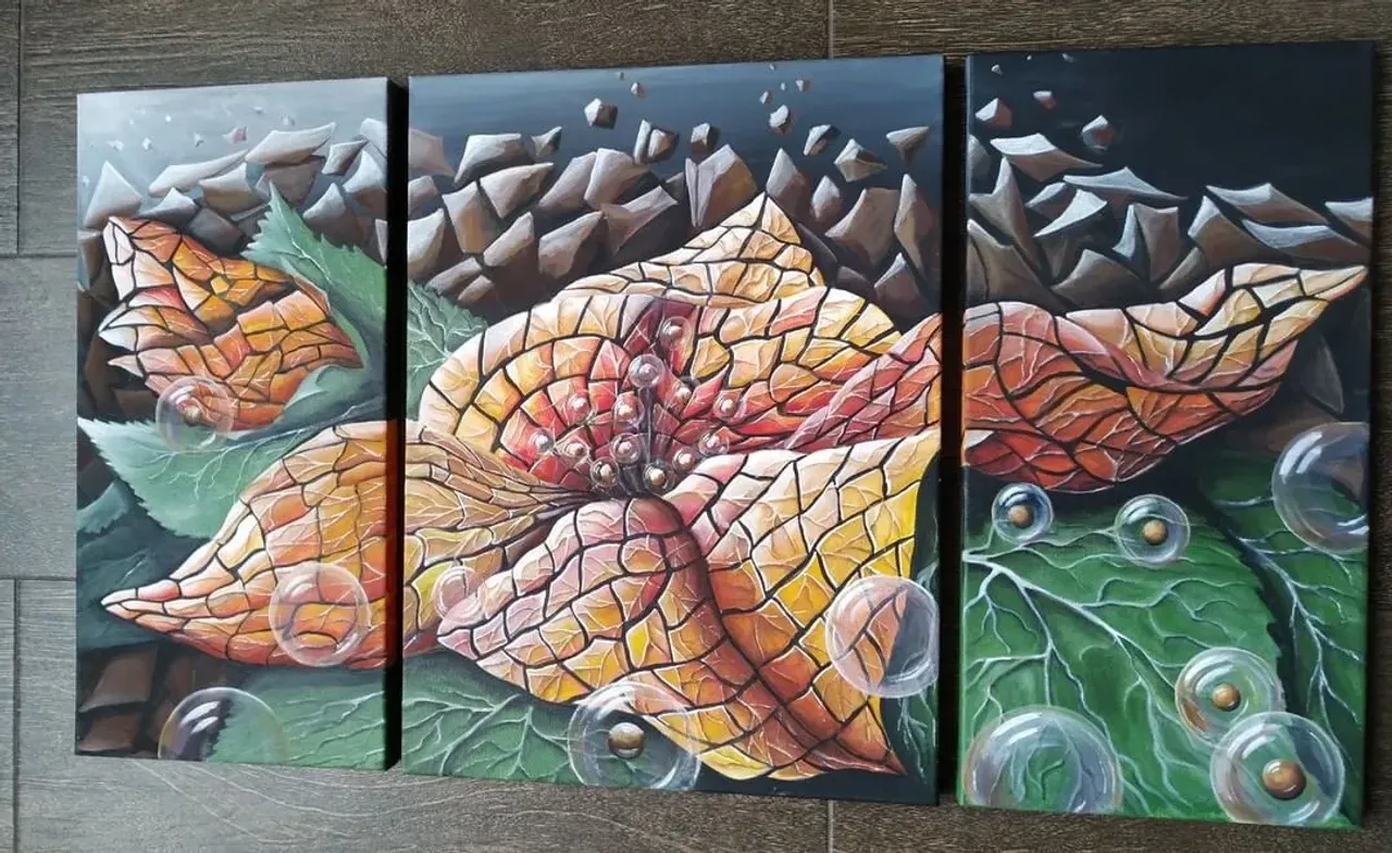 #Картина "Триптих о душе". В наличии! 😉
⠀
"Разбитая вдребезги, вновь собираю себя как мозаику. Затерты все швы, я крепче намного, чем вы осязаете" Марчук Л.
⠀
Три холста на подрамниках. Размеры: 20x40, 30x40, 20x40
Среднее #зерно, #хлопок.
Галерейная #натяжка. #Полотно грунтованное акриловым грунтом. Бренд: ROSA
Ручная работа. Высокое качество.
Матовые акриловые #краски. Бренд: ROSA
⠀
Ставьте ❤️, если работа понравилась 🙂
Делитесь, рекомендуйте!
Сейте кармические зерна 🙂
🔸🔸🔸
✍️ 📧 Пишите для большей информации или заказа картин 🙂
⠀
🖌️Художник:
#blagota_artist #благота_художник #интерьер #картина #картинаназаказ #современнаяживопись #art #painting #contemporaryart #paintingforsale #interiorpainting #pictures #finearts #искусство #акрил #галерея #холст