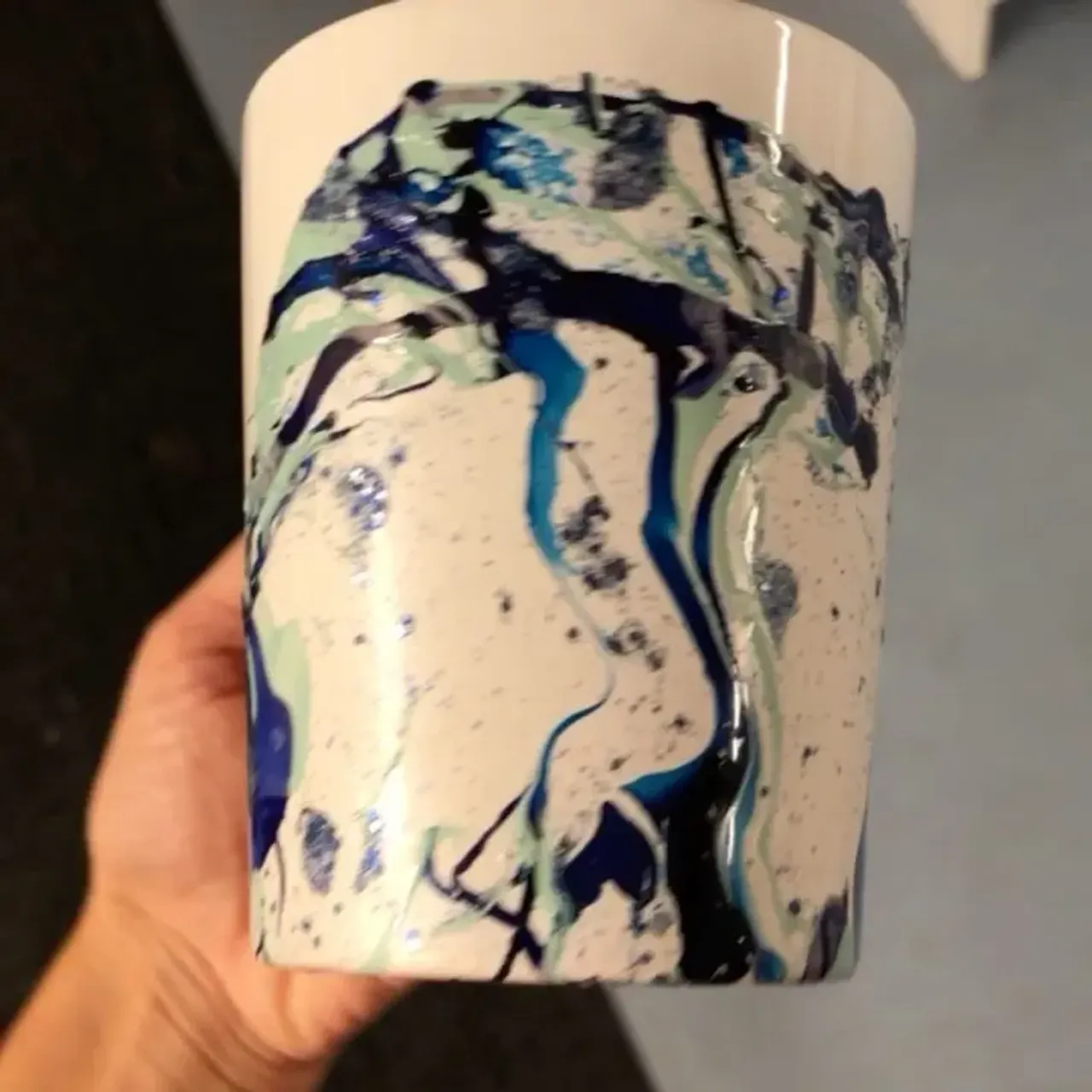 Dip Painted Coffee Mugs - Message me fo custom colors!  You can find these gorgeous 12 oz mugs - link in my bio! DISHWASHER SAFE  #coffee #tea #mug #dippainted #painted #handmade #gift #mugs #set #etsyshop #etsy #smallbusiness #diy #etsystore #etsyseller #abstract #handmademugs #dishwashersafe #drinkware #coffeelover #coffeeaddict #accessory #smallbusinessowner