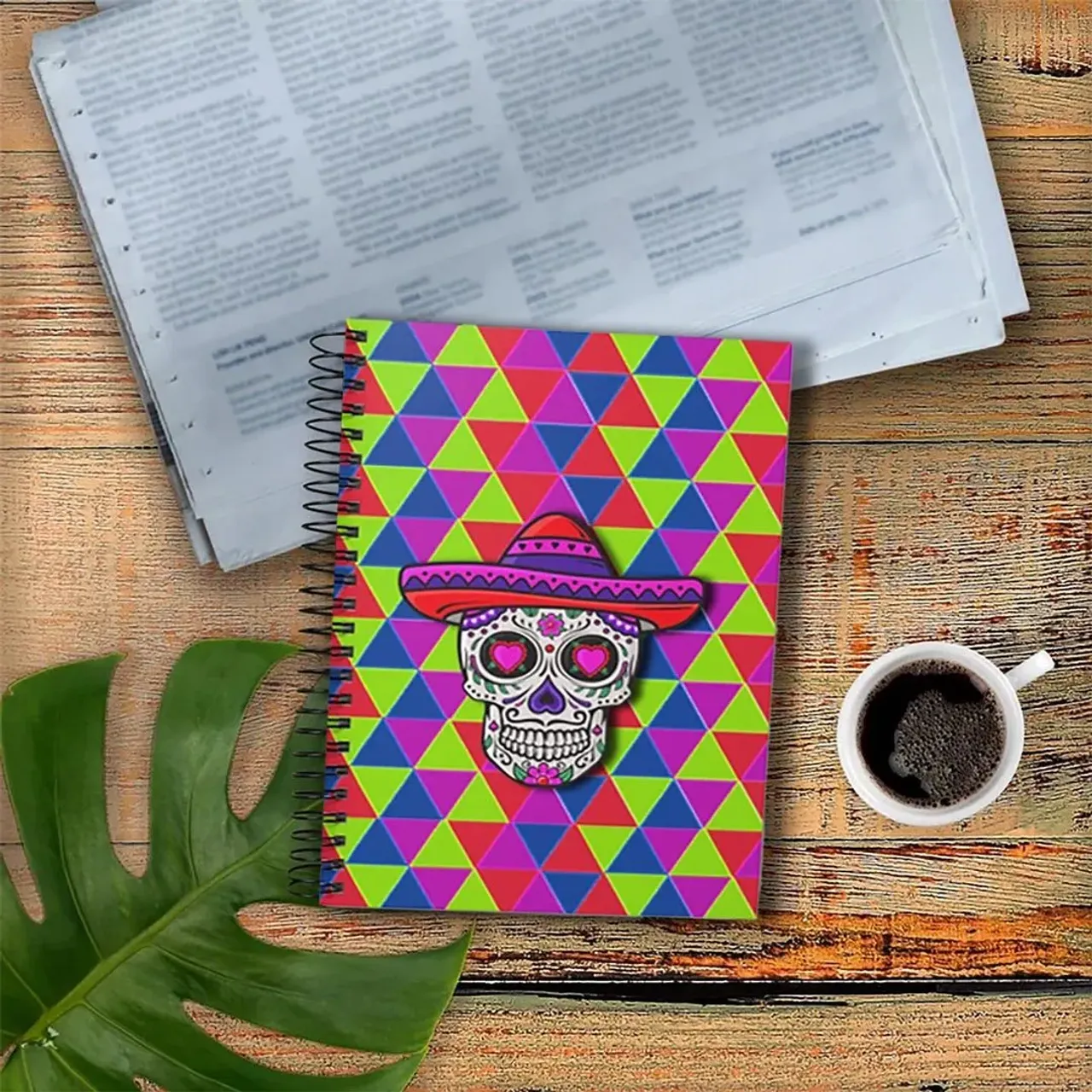 Colorful Skull with Triangular Bright Background Spiral Notebook - Ruled Line. $8!!
- 118 ruled line single pages
- Front cover print
- Black back cover
#etsy #etsyshop #skullnotebook #skull #skullart #diadelosmuertos #notebooks #spiralnotebook #notebooklover #colorfulnotebook #writersofinstagram #writerscommunity #backtoschool #notebooktherapy #tiktok #sombrero #skullsombrero #mexicanstyle
