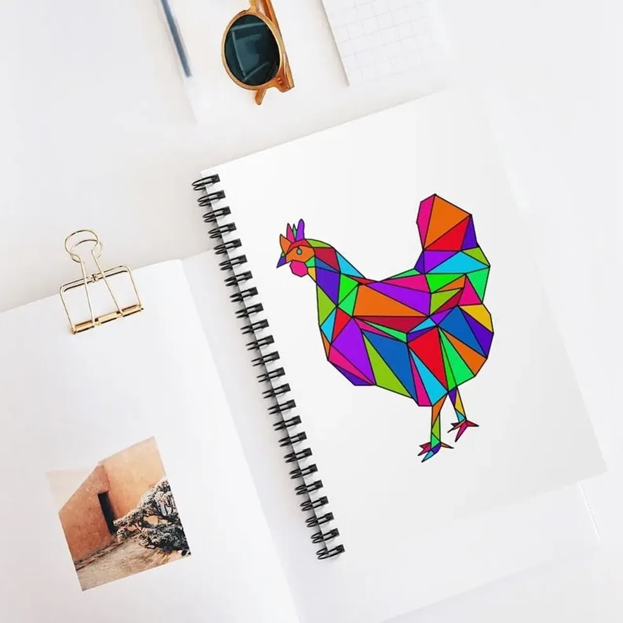 Rooster Geometric Colorful Spiral Notebook - Ruled Line. Just $8!
#etsy #etsyshop #etsysellersofinstagram #rooster #geometricrooster #colorfulnotebook #backtoschool #spiralnotebook #journaling #journal #notetaking #cutegifts #writersofinstagram #writingcommunity #colorfulrooster #colorblock
