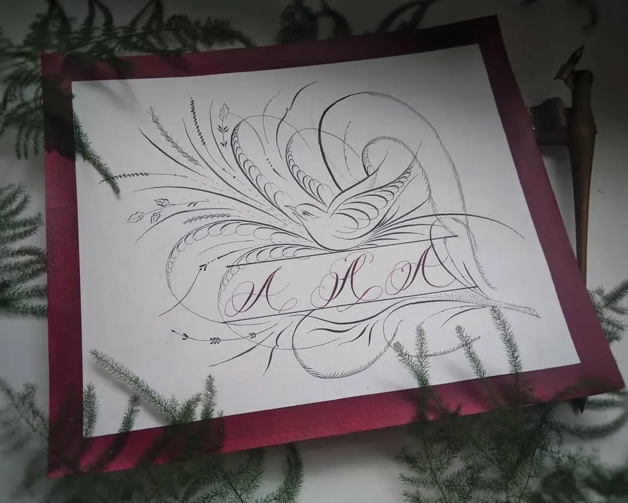 Тренировка...
Обычно, тренируясь в письме, я пишу только строчные буквы, а на заглавные не хватает сил и времени. Решила исправлять ситуацию. Но, так как просто писать варианты букв скучно, решила оформить в небольшую композицию, конечно же не забыв о росчерках. Так соскучилась по ним! Интересно, дойду ли до конца алфавита....

Девочки, расскажите кто как тренируется? Может есть какие-то секретки?

#каллиграфияпером #каллиграфиятонкимпером #каллиграфия #росчерки #росчеркитонкимпером #flourish #calygraphyart #calygraph #calygraphy