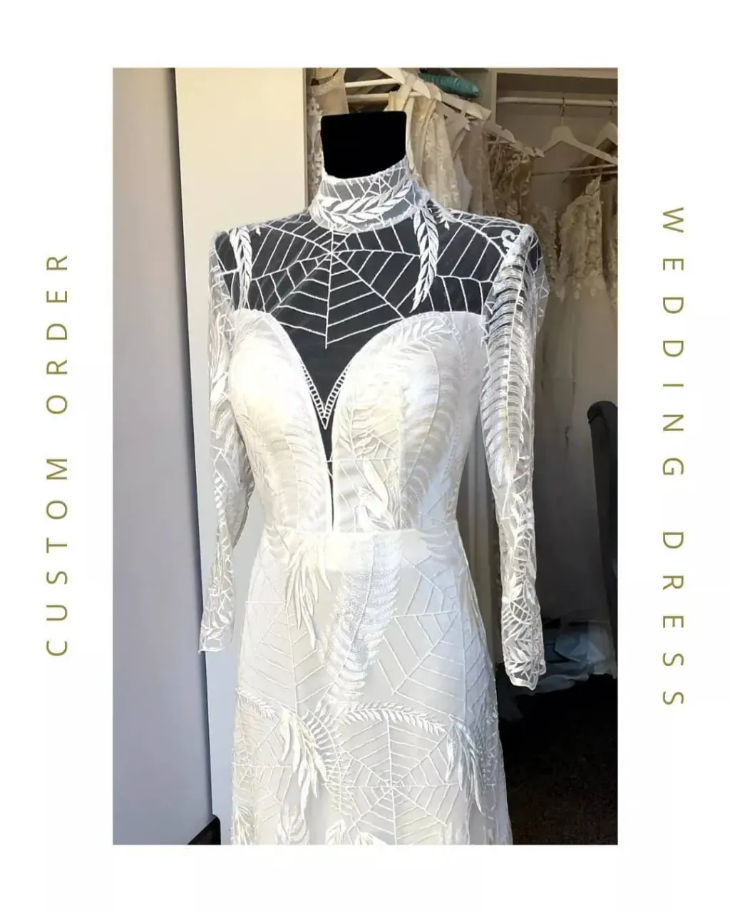 Do you remember the wedding dress made of lace with a spider web? 🥰 Recently, we had the opportunity to sew this wedding dress again, this time for the Bride from Montreal (Kanda).😘 This time the dress was personalized at the request of the Bride, and so instead of the usual neckline we made a high neck collar and we opened the back.

👉 Which version do you like more? 🤔
---
We sew handmade wedding dresses from scratch! Choose a ready-made wedding dress design, make changes or create your own unique wedding dress. We make on-line orders!
---
#spiderweb #spiderweblace #spiderwebweddingdress #alternativeweddingdress #alternativebridalgown #halloween #halloweenweddingdress #halloweenbridalgown #halloweenbride #halloweenwedding #highneckweddingdress #highneckbridalgown #backlessweddingdress #backlessbridalgown #bridestyle #bridelook #weddingtime #bridalfashion #wedding #bride2be #brideinspo #bridetobe2020 #wedding2020 #dressmaker