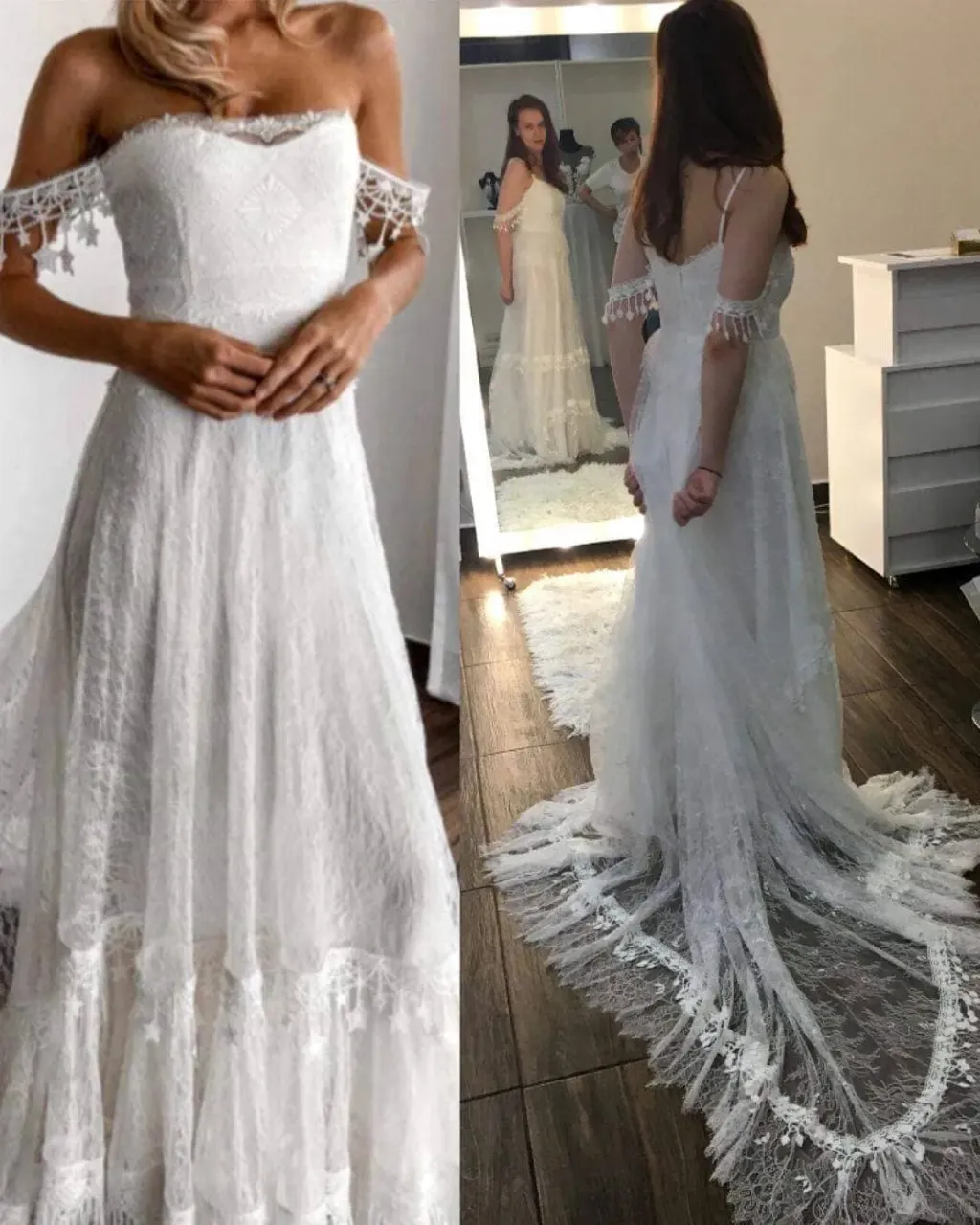Here another realization of a custom-made wedding dress. 😍We made the dress according to the inspiration chosen by our Bride. 🥰 The style of the wedding dress has been tailored to the shape of our Bride so that she looks beautiful on her wedding day! 😉
---
Handmade wedding dresses and evening dresses. Buy dress or make custom order on our Etsy shop - link in bio 👆

#weddingdress #bohobride #bohowedding #bohodress #bohodresses #hippiebride #hippiewedding #hippiedress #bridetobe #wedding #weddingdresses #bride2020 #2020wedding #bohoweddingdress #bohostyle #hippieweddingdress #hippiestyle
