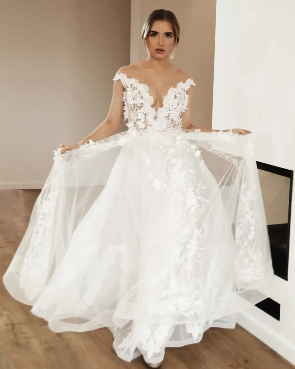 double tap if you're loving this off shoulder #customweddingdress ✨🤍 our ADELAIDA dress is a pure magic ✨

soft, feminine, incredibly sexy and ... tailor-made - like every #luckydress!

~~
This model is called: Adelaida and is available at our ETSY: AtelierLuckyDress, 
You can freely modify this gown or we could sew for you individual design! We sew wedding dresses in haute couture quality with worldwide shipping 🌸💕

#bespokeweddingdress #bridetobe2022 #rusticbride #glamourbride #blushweddings #offshoulderdress #customweddinggown #customweddinggown #customweddingdresses #bohobridal #bridalstyles #customweddingdressdesigner #customweddingdressdallas #custombride #bespokestyle #bespokegown #bespokeweddingdress #bespokewedding #bespokeweddings #madetomeasureweddingdress #blushweddings #blushweddingdress #blushbride #elopementdress #bohobridal #rusticbride #bohoweddingdress