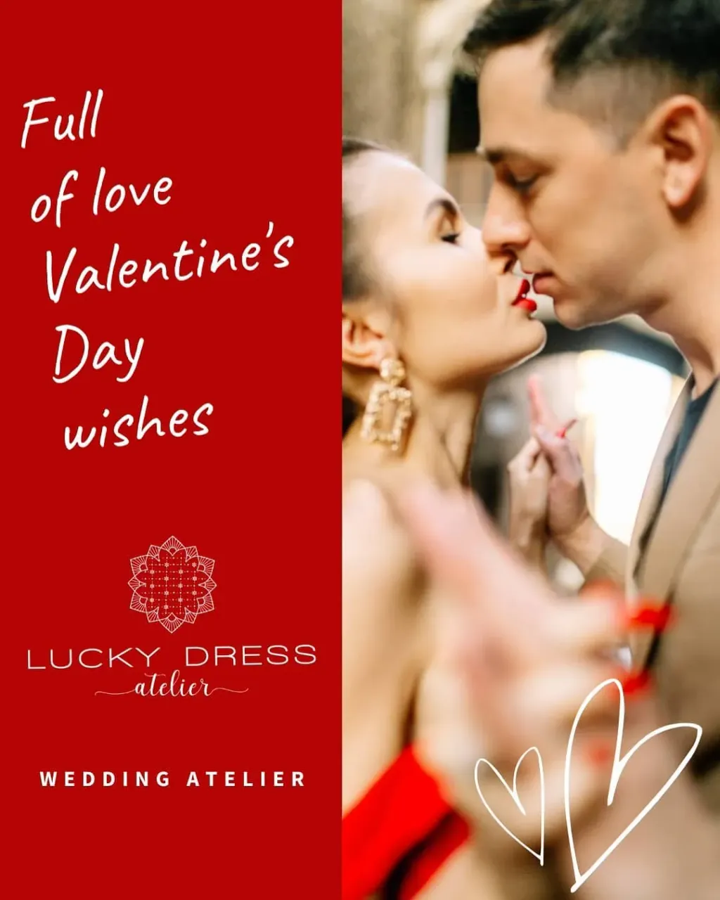 We wish you full of Valentine's Day! 🥰 It is a beautiful day where we can show ourselves even more how beautiful love we have. However, remember, love cherished only once a year will not last the test of time, so let's show ourselves love every day! 💏

Greetings from Lucky Dress Atelier team
Olga, Ola, Ania and Larysa 😉
---
Handmade wedding dresses. Buy ready dress or make custom order on our Etsy shop 👉 https://www.etsy.com/shop/AtelierLuckyDress

#valentinesday #valentines #love #couple #lovecouple #inlove #weddingdresses #eveningdresses #weddingatelier #sewingdresses #customdresses #engagement #isaidyes #wedding #weddinginspiration #bridalgown #eveningdress #sheandhe #husbandandwife #engaged #valentinesdaydress