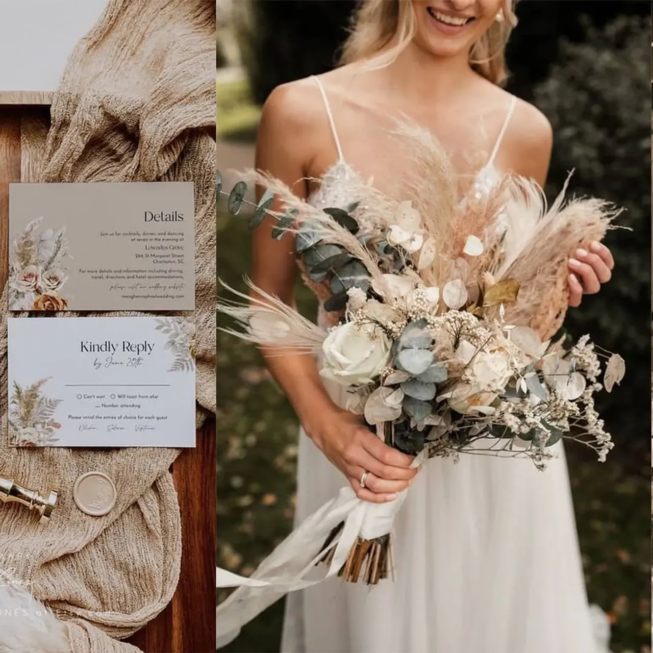 PAMPASSGRASS WEDDINGinspo 🤍

It's here! Which one will be your favv? 😊 Do you like pampass grass or you prefer a fresh flowers? We like the mix os this 2. 
Comment below! 💕

#luckyday #pampasgrass #desertwedding #bohemianflowers #desserttabledecor #pampasgrasswedding #pampasgrassdecor #palmbeachweddings #newlyweds💍 #bride2021 #engagementseason #weddingplanningtips #weddingceremonydecor #weddingceremonies #bohoweddings #weddingflorals #engagedaf #mstomrs