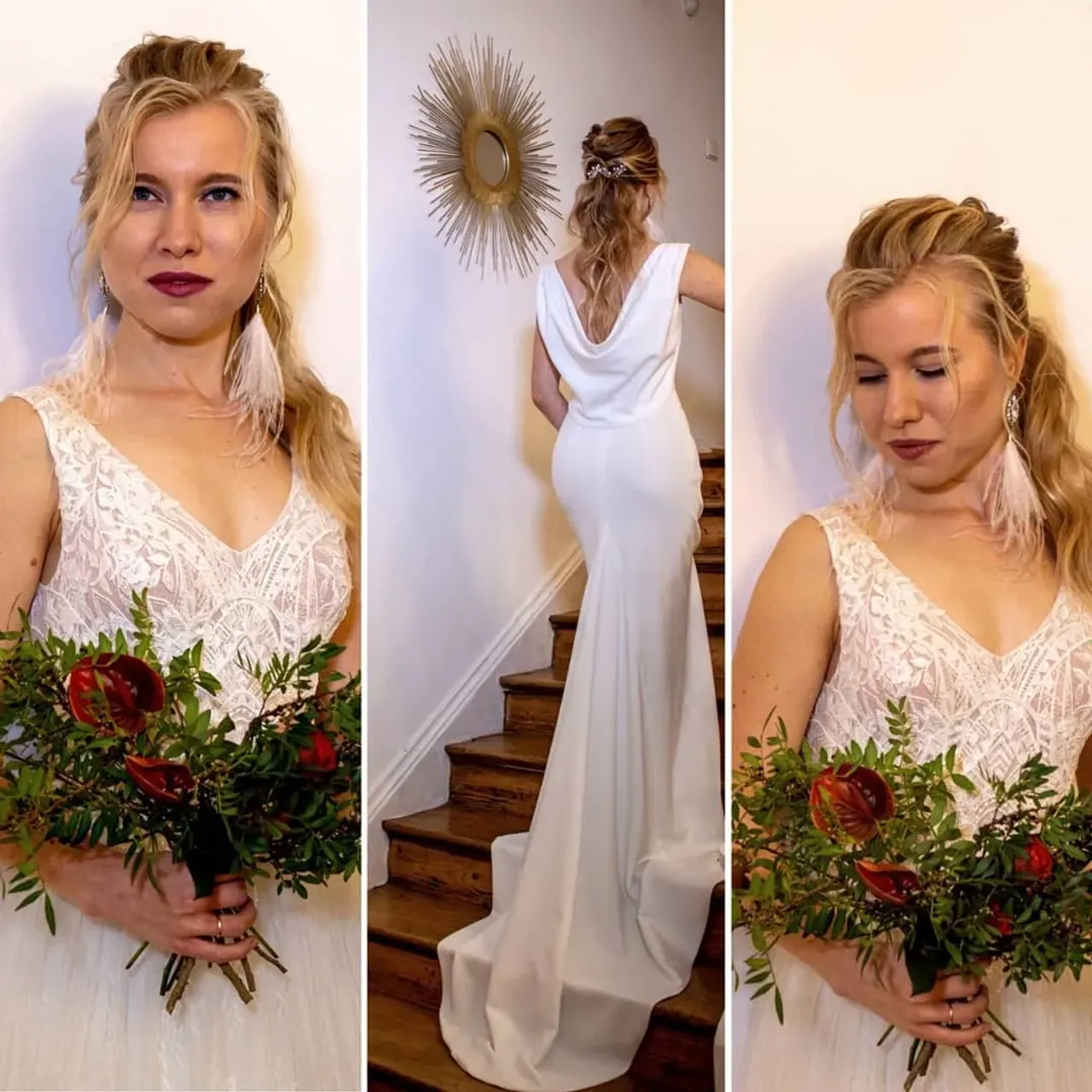 How to choose a hairstyle 💇‍♀️ for the wedding dress? Here we rely on @juli.hair.love ! 😍 A professional in every inch!
Here, hairstyles chosen for our two wedding dresses - Astra and Vassa!
And you already know what wedding hairstyle you will have?
---
Handmade wedding and evening dresses. Buy ready dress or make custom order on our Etsy shop 👉 Link in bio https://www.etsy.com/shop/AtelierLuckyDress

#bridestyle #bridelook #weddingtime #bridalfashion #wedding #bohoweddingdress #bohodress #rusticweddings #bridalideas #bridaldresses #dreamweddingdress #dreamweddinggown #dreamweddingdresses #dreamweddingseurope #weddingdaylook #weddingdayinspiration #bridedresses #bridedressing #bridedressdesign #bridedresses2020 #weddinghair #weddinghaircut #bridalhair #bridalgaircut