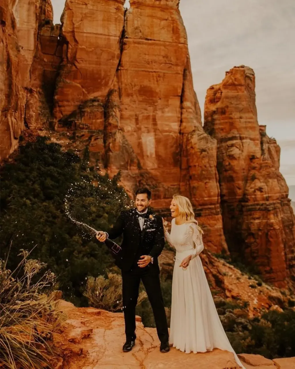 We couldn't decide which photo to add first!!
OMG!🤩🤩 You must see all the pictures! 
What a place, what a couple! 😮😍

Meet beautiful Melissa, our next bride in a dress of our project 💗💗
Long, light train, very cut back, long sleeves trimmed with special lace 🥰 How do you like it?

On Instastories we add photo of this dress from our atelier, before ship to our #luckybride!

And if you are looking for a wedding photographer from Arizona just check @allisonslater 💕💕

Of course, we can sew also your dream wedding dress!🥰🥰 
Just contact with us!
ETSY➡️ AtelierLuckyDress
💌➡️ luckydress77@gmail.com
DM 🎀

#adventureweddingphotographer #elopementlocation #elopementplanning #adventureelopement #sedonaelopement #sedonawedding #cathedralrock #sedonaweddingphotographer #arizonaelopement #weddinggowndesigner #bohobridal #arizonaelopementphotographer #newlyweds💍 #weddingdresstoronto #bohodresses