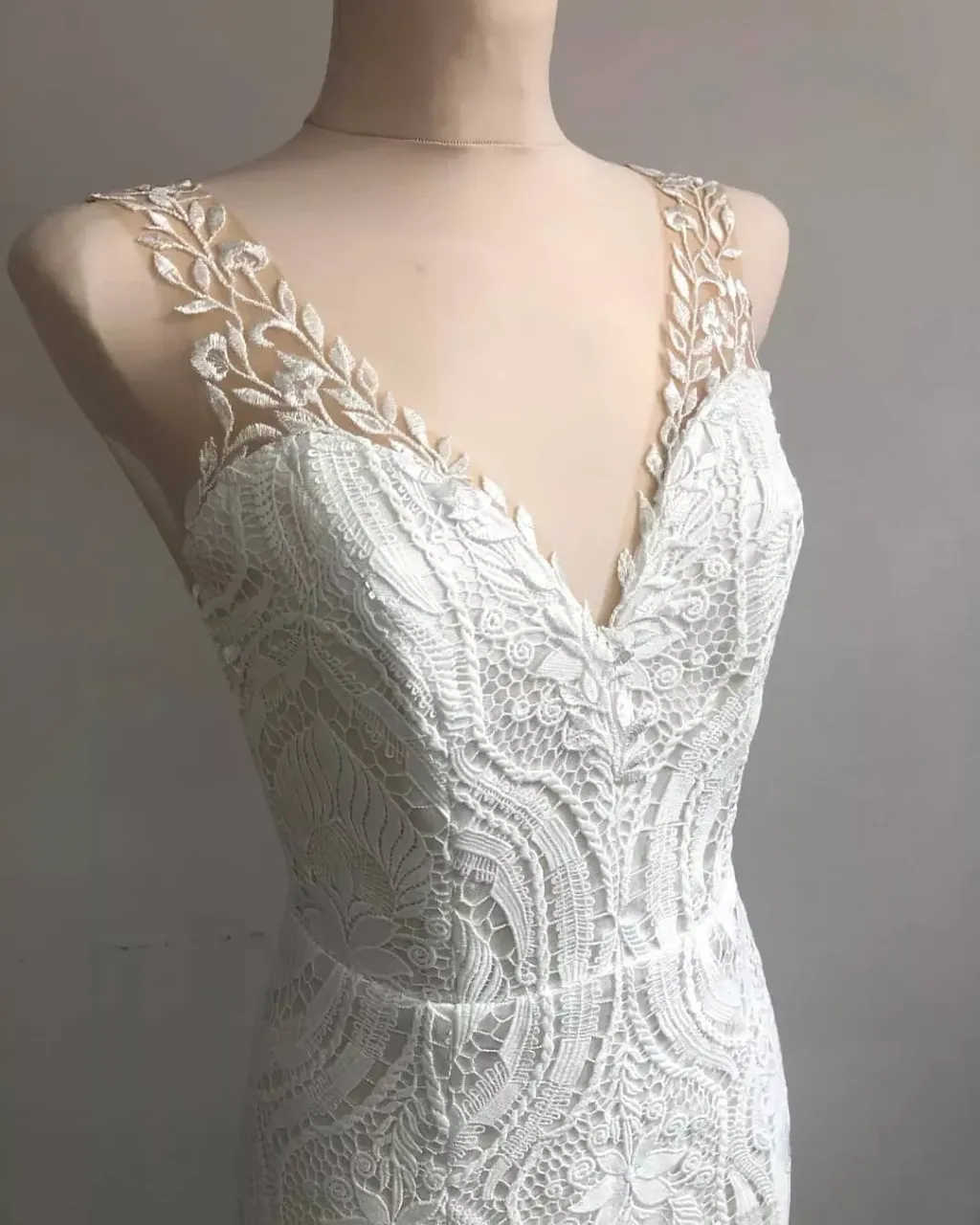 And here is a wedding dress made from a sketch from last post. 🥰 For now, no glitter overskirt yet. The sketch helps us decide to change some elements. One of the changes the Bride decided to introduce is classic straps instead of off shoulder. 😍

What do you think about that lace?😉
---
We sew handmade wedding dresses from scratch! Choose a ready-made wedding dress design, make changes or create your own unique wedding dress. We make on-line orders!
 ---
#weddingdress #designerweddingdress #customweddingdress #bridalgown #designerbridalgown #custombridalgown #strapsweddingdress #strapsbridalgown #mermaidweddingdress #mermaidbridalgown #laceweddingdress #lacebridalgown #slitweddingdress #slitbridalgown #sexyweddingdress #seksybridalgown #weddingdresses #weddinggown #dreamwedding #weddingday #instawedding #bride2be #brideinspo #bridetobe2021 #wedding2021 #dressmaker