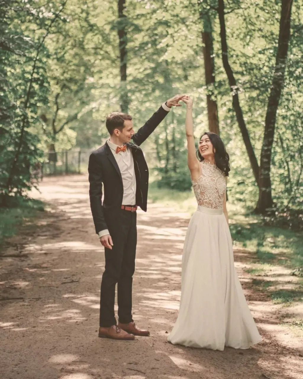 The summer season ☀ is in full swing and we've just picked up photos from our #luckybride Hong Trang Mai! 🥰

Trang wrote to us on Etsy asking us to sew a two piece wedding dress for her, consisting of a long sleeved bodysuit and a flowing skirt.

The base for the body is a nude elastic mesh on which we sew lace elements to achieve a phenomenal tattoo effect! On the other hand, the skirt was made of a viscose lining and a circle cut muslin. Just look at this effect! 🤩🤩🤩

The wedding dress finally went to Germany from our Krakow (Poland) #weddingatelier. ;) Just to mention that we sewed the wedding dress without a single fitting. The entire process was online. :)
---
We sew bespoke wedding dresses from scratch! Choose a ready-made wedding dress design, make changes or create your own unique wedding dress. We make on-line orders!
 
#atelierluckydress #customweddingdress #bespokeweddingdress #tailoredweddingdress #bridalgown #weddingdress #elopementdress #elopementweddingdress #elopementwedding #weddingboudysuit #weddingskirt #twopieceweddingdress #courthousewedding #realbride #bridetobe #groom #husbandandwife #longsleeveweddingdress #tattooweddingdress