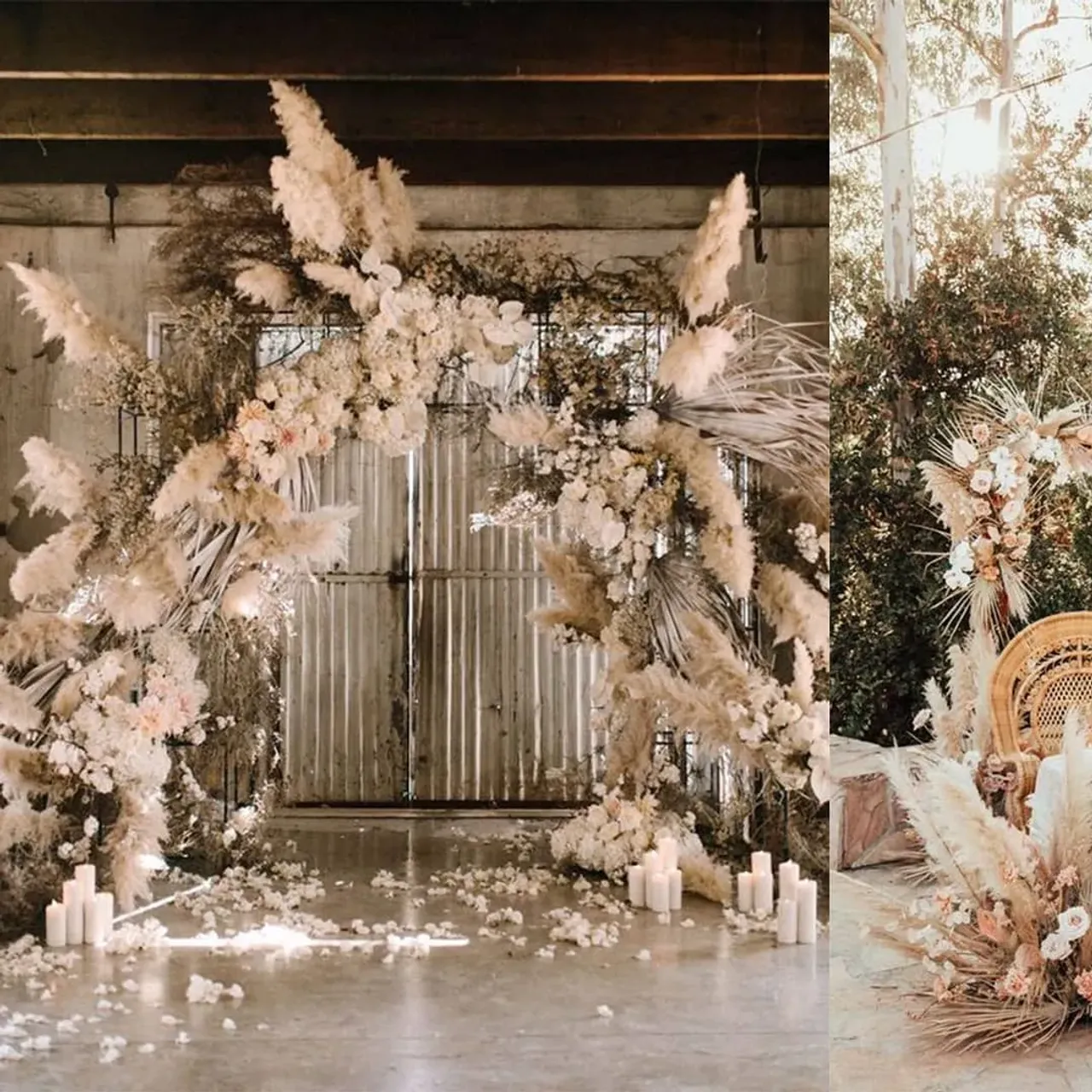 PAMPASSGRASS WEDDINGinspo 🤍

It's here! Which one will be your favv? 😊 Do you like pampass grass or you prefer a fresh flowers? We like the mix os this 2. 
Comment below! 💕

#luckyday #pampasgrass #desertwedding #bohemianflowers #desserttabledecor #pampasgrasswedding #pampasgrassdecor #palmbeachweddings #newlyweds💍 #bride2021 #engagementseason #weddingplanningtips #weddingceremonydecor #weddingceremonies #bohoweddings #weddingflorals #engagedaf #mstomrs